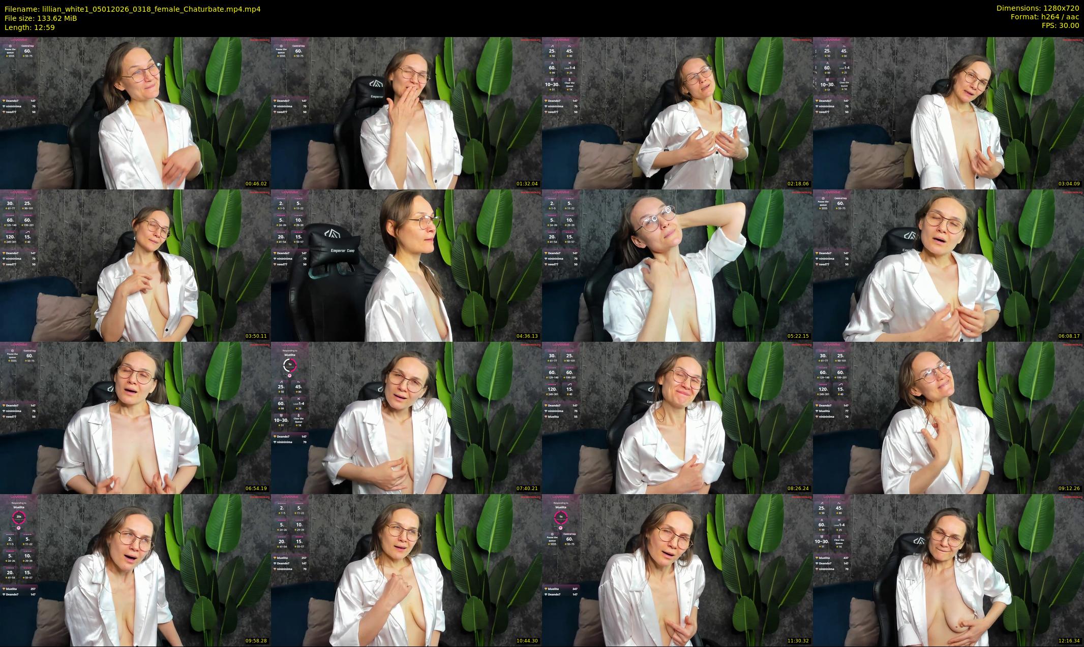 lillian_white1 — 13 minute Chaturbate female cam show recording, 720p, Jan 5, 2026
