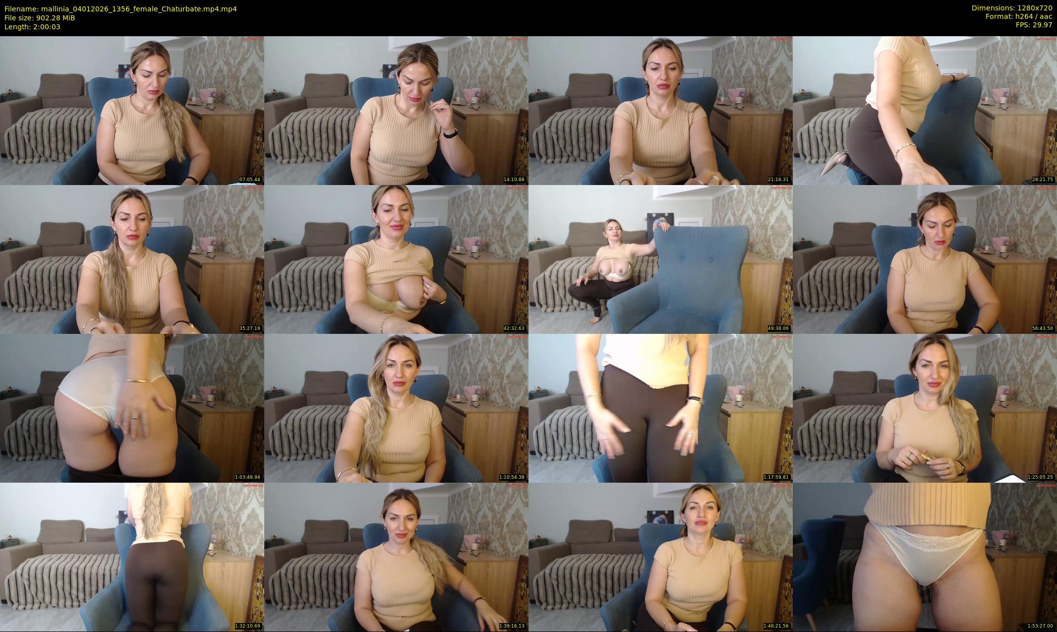 mallinia — 121 minute Chaturbate female cam show recording, 720p, Jan 4, 2026