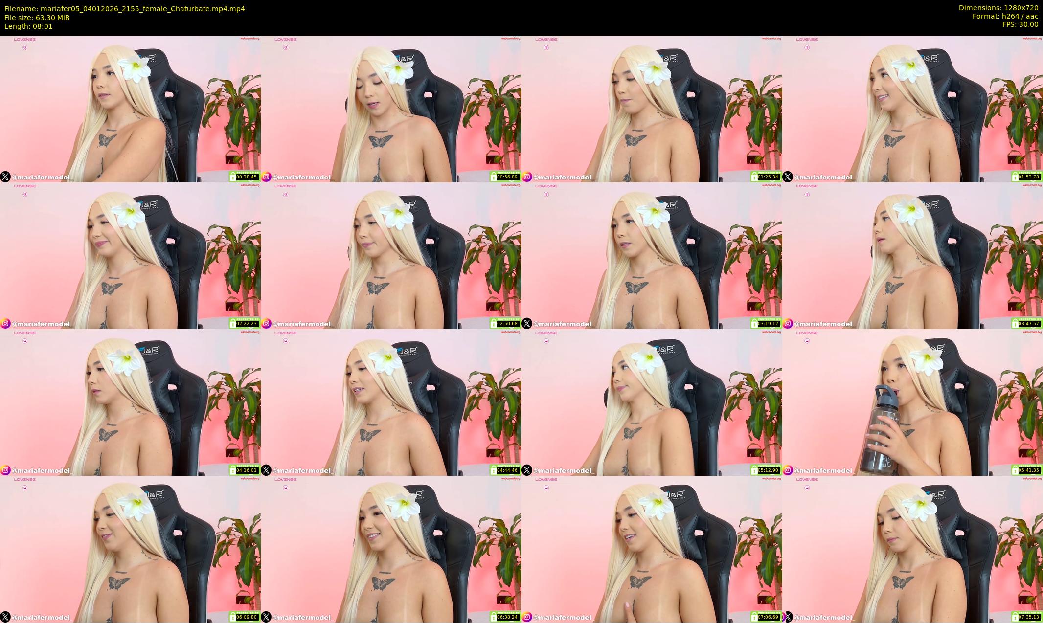 mariafer05 — 9 minute Chaturbate female cam show recording, 720p, Jan 4, 2026