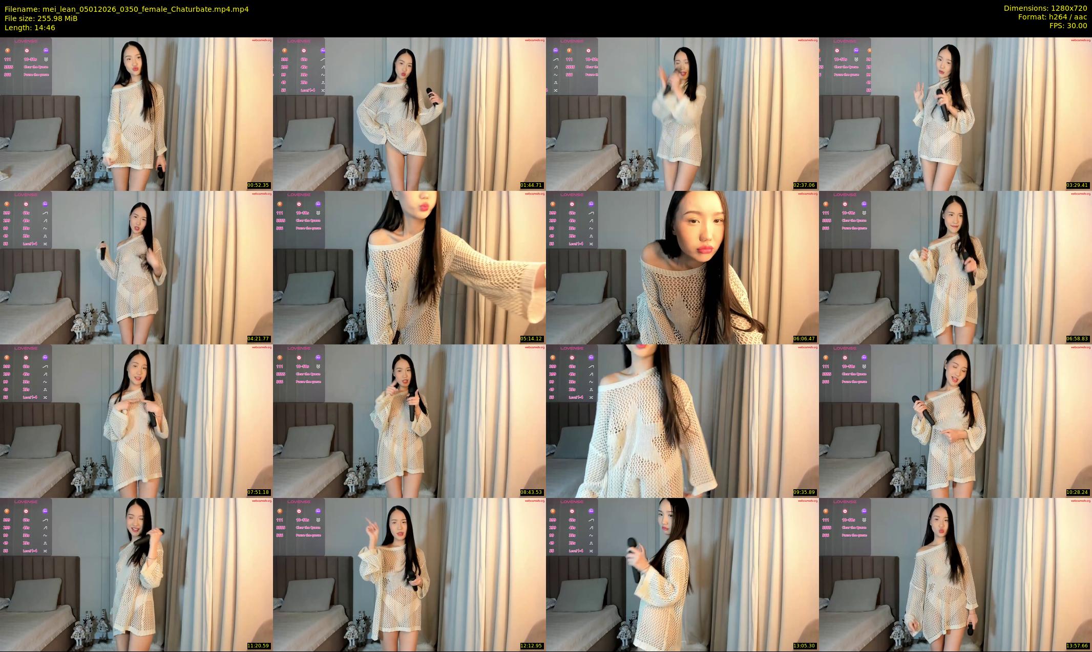 mei_lean — 15 minute Chaturbate female cam show recording, 720p, Jan 5, 2026