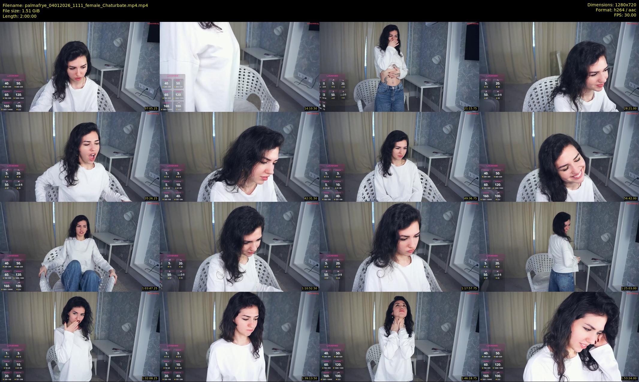 palmafrye — 120 minute Chaturbate female cam show recording, 720p, Jan 4, 2026
