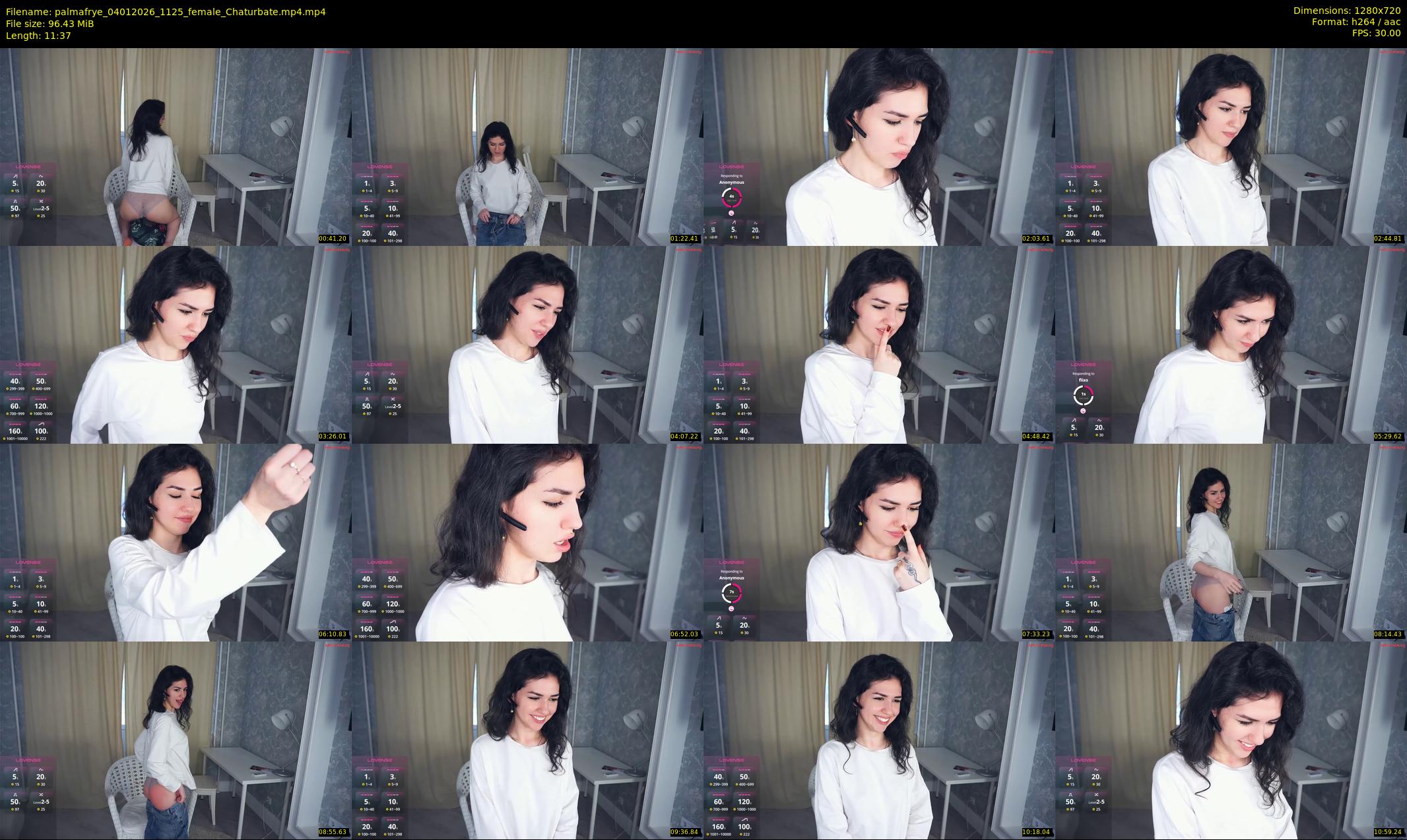 palmafrye — 12 minute Chaturbate female cam show recording, 720p, Jan 4, 2026