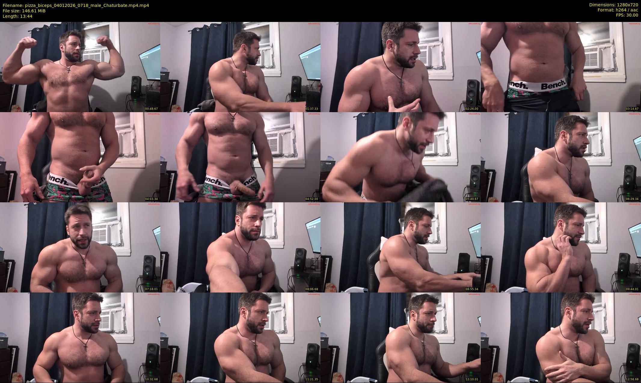 pizza_biceps — 14 minute Chaturbate male cam show recording, 720p, Jan 4, 2026