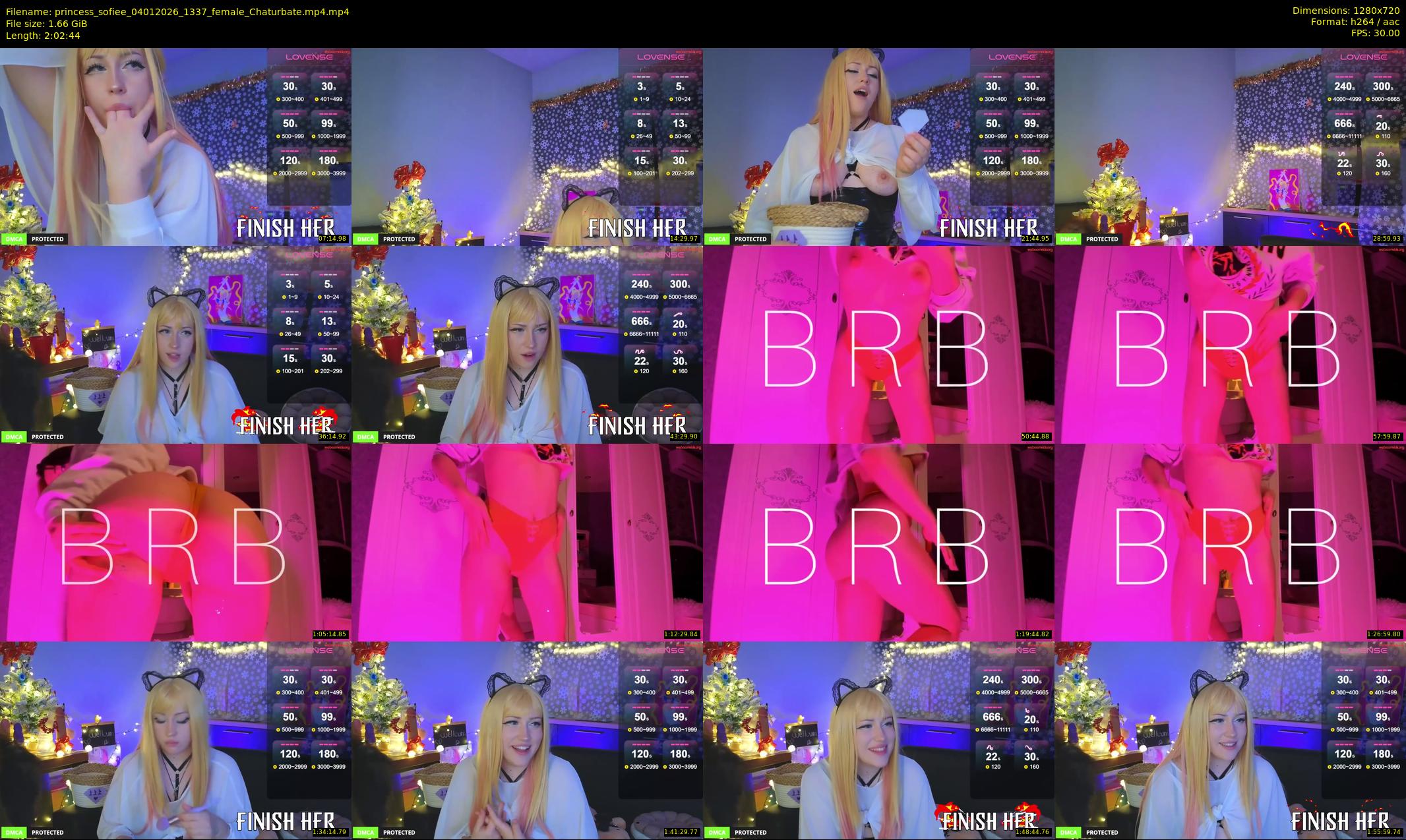 princess_sofiee — 123 minute Chaturbate female cam show recording, 720p, Jan 4, 2026