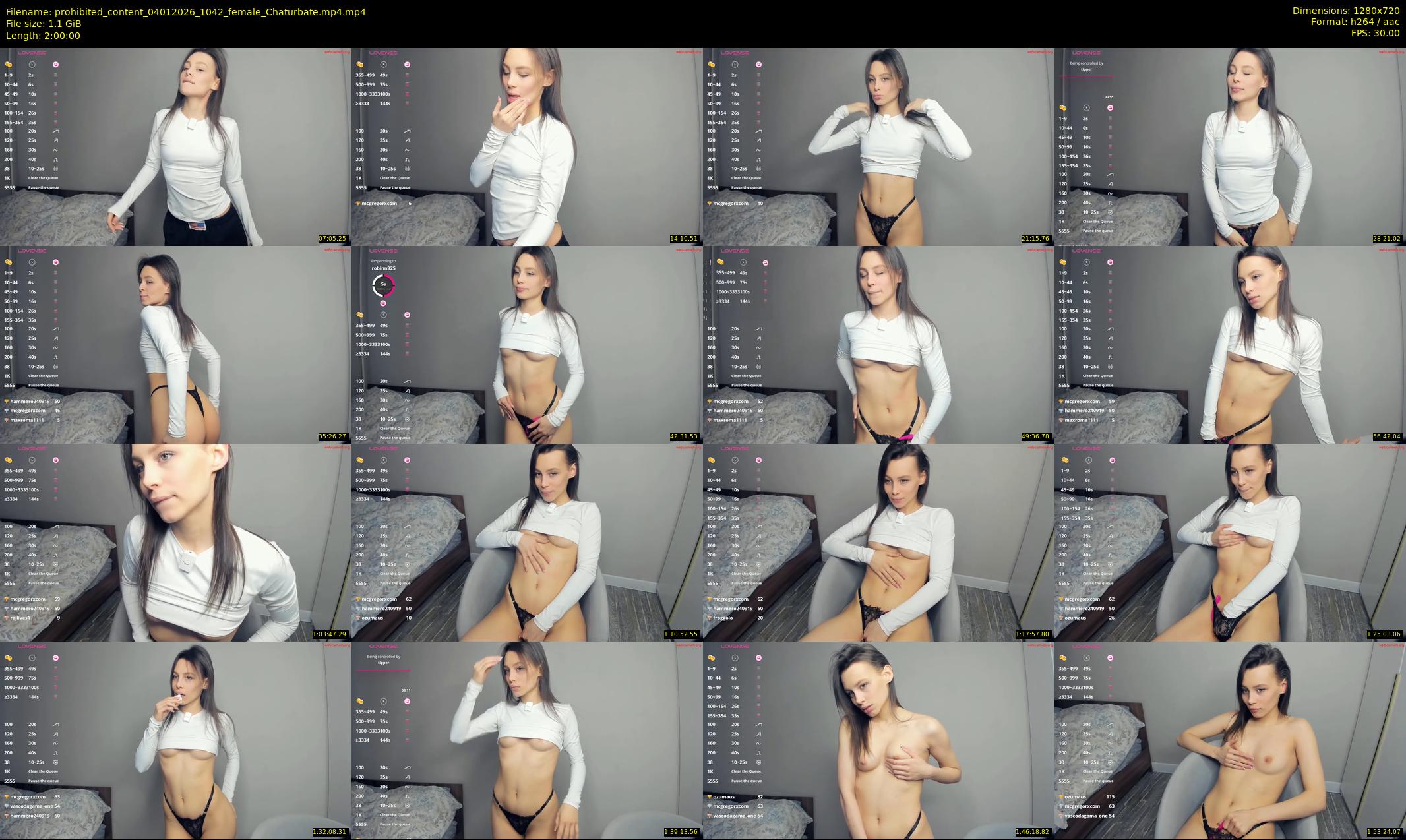 prohibited_content — 120 minute Chaturbate female cam show recording, 720p, Jan 4, 2026
