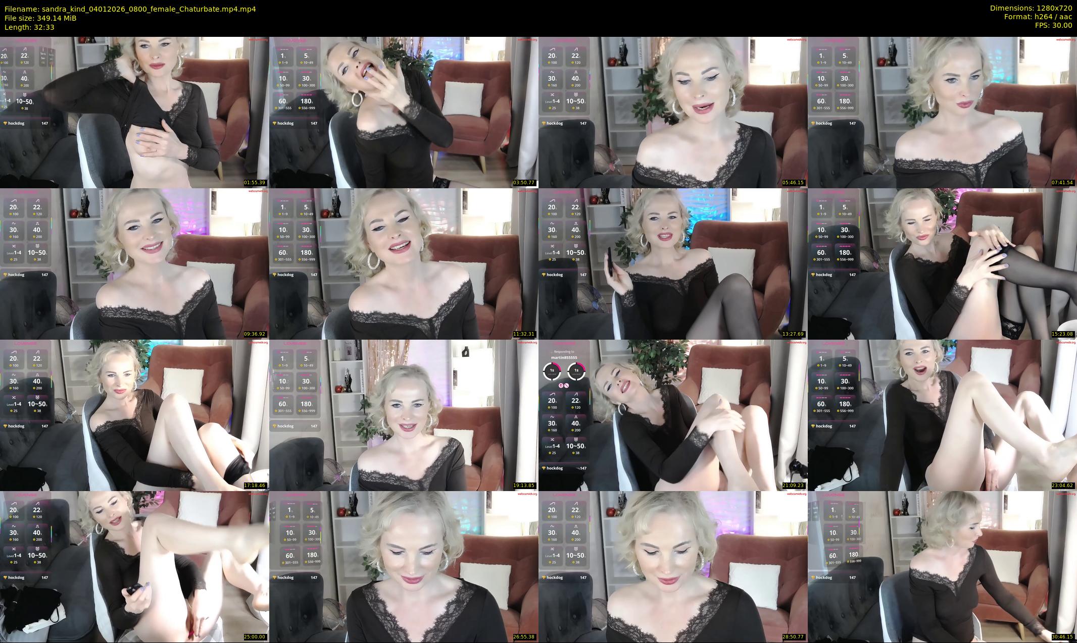 sandra_kind — 33 minute Chaturbate female cam show recording, 720p, Jan 4, 2026
