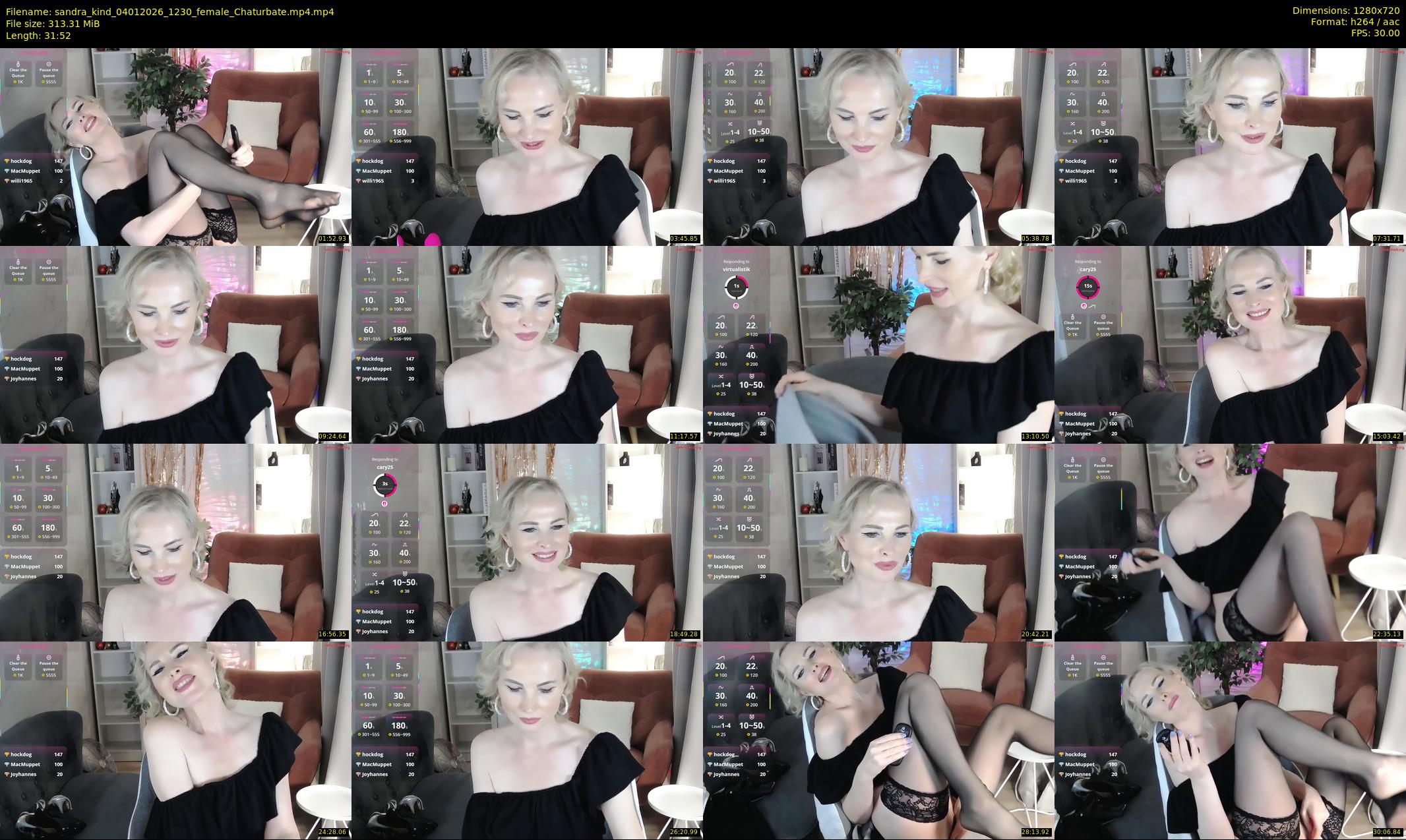 sandra_kind — 32 minute Chaturbate female cam show recording, 720p, Jan 4, 2026