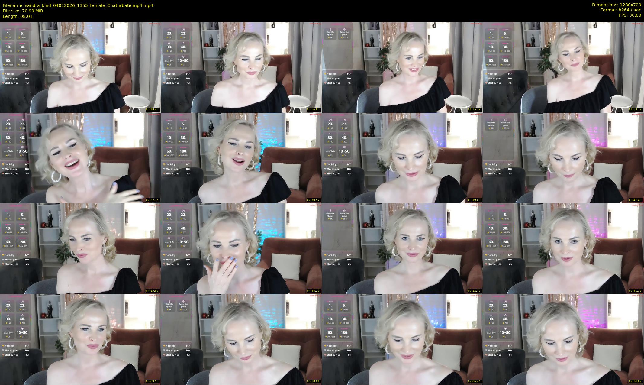 sandra_kind — 9 minute Chaturbate female cam show recording, 720p, Jan 4, 2026