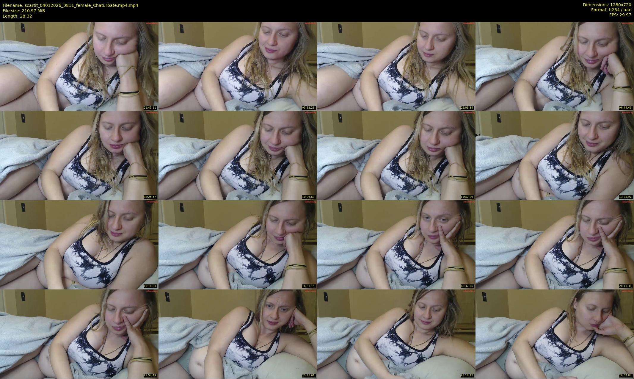 scartit — 29 minute Chaturbate female cam show recording, 720p, Jan 4, 2026