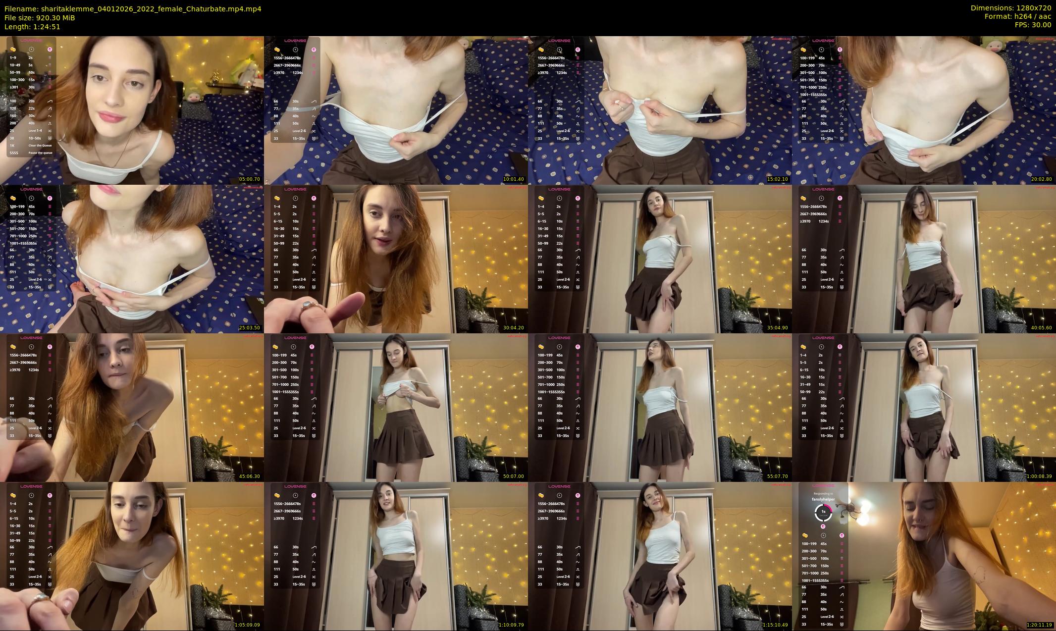 sharitaklemme — 85 minute Chaturbate female cam show recording, 720p, Jan 4, 2026