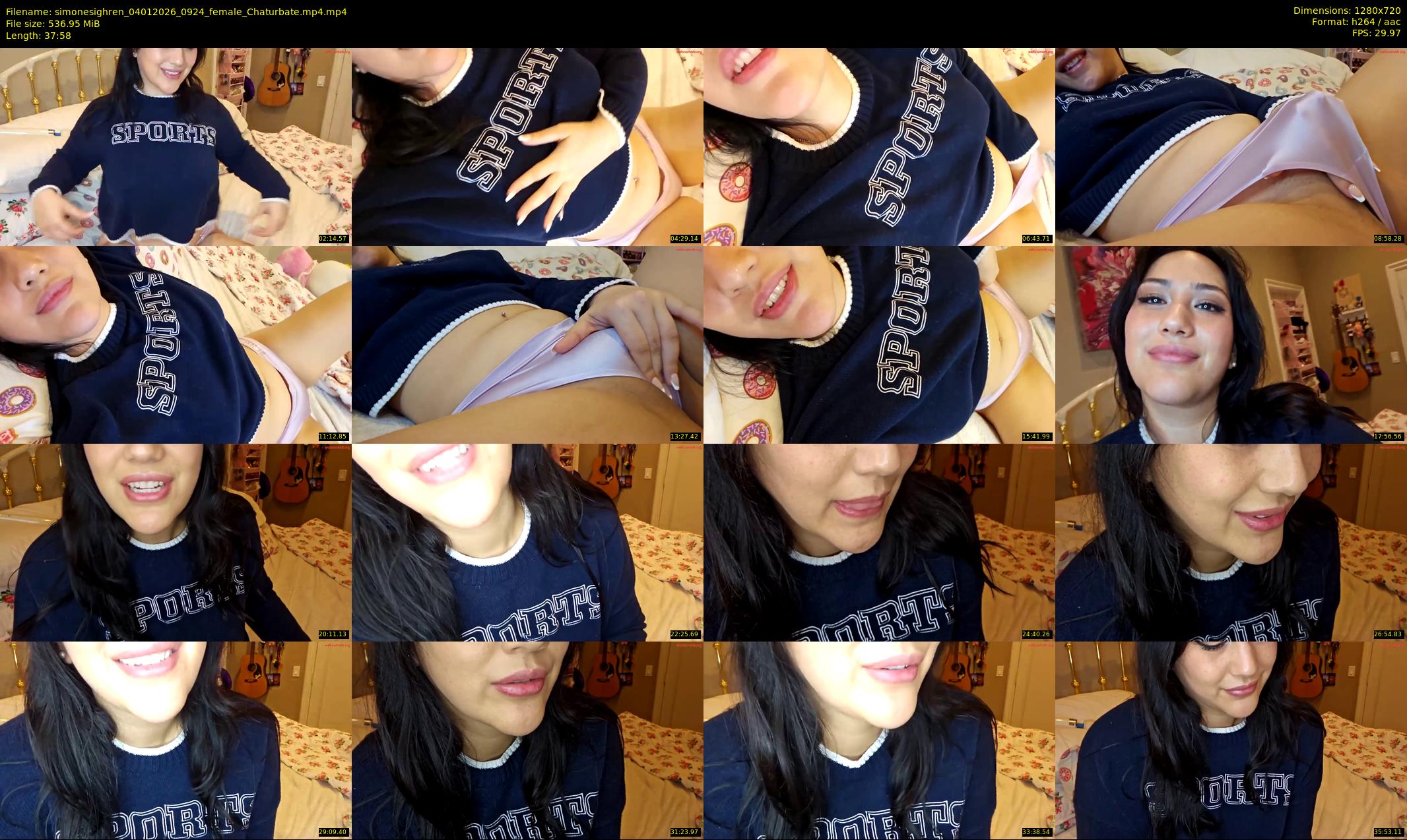 simonesighren — 38 minute Chaturbate female cam show recording, 720p, Jan 4, 2026