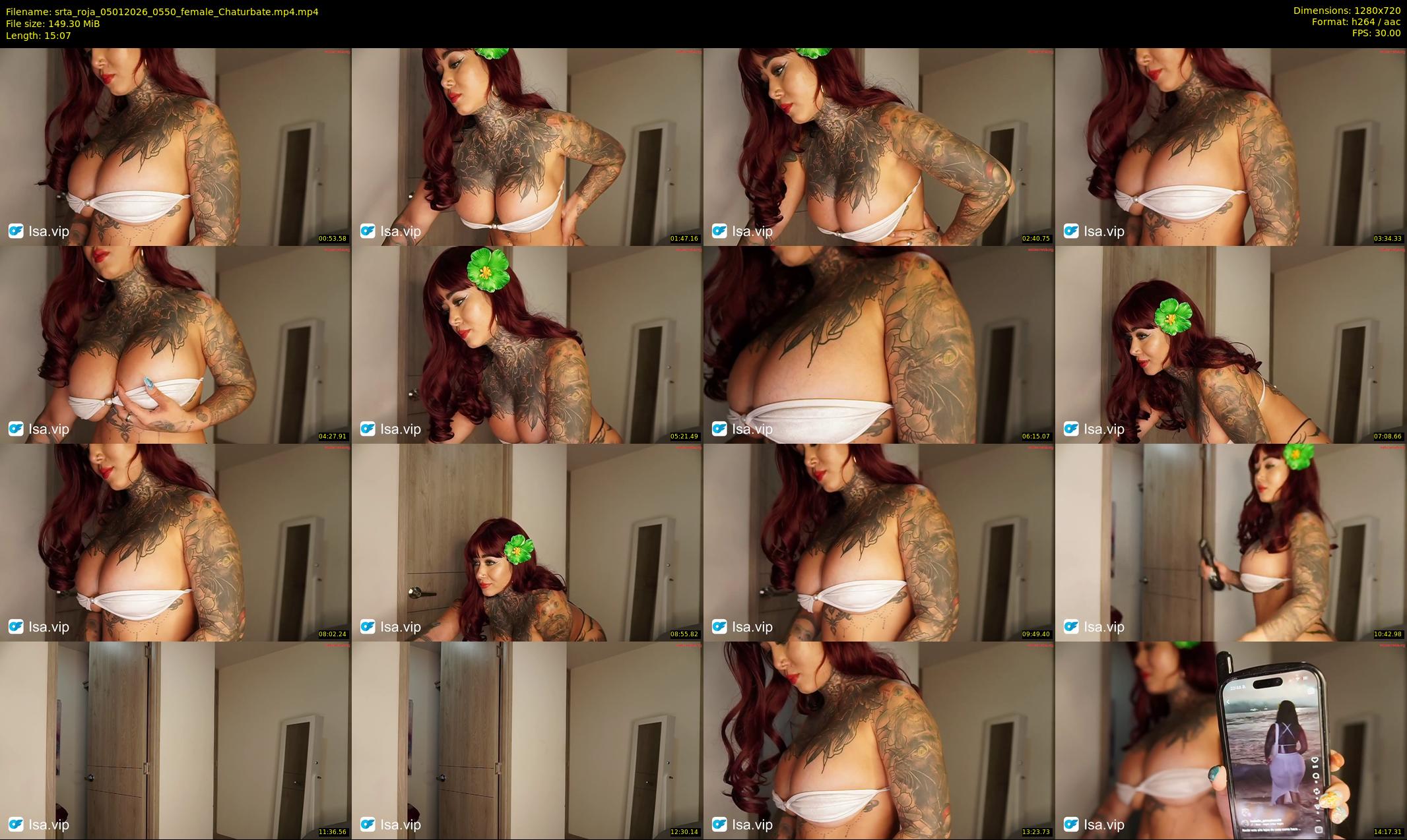 srta_roja — 16 minute Chaturbate female cam show recording, 720p, Jan 5, 2026