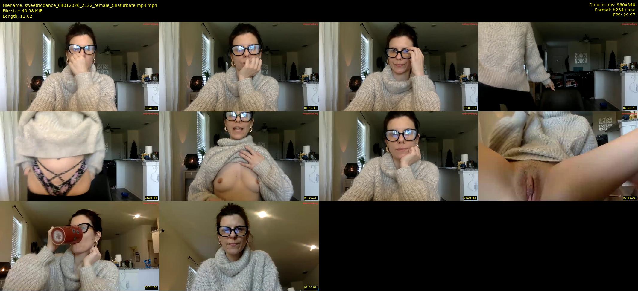 sweetriddance — 13 minute Chaturbate female cam show recording, 480p, Jan 4, 2026