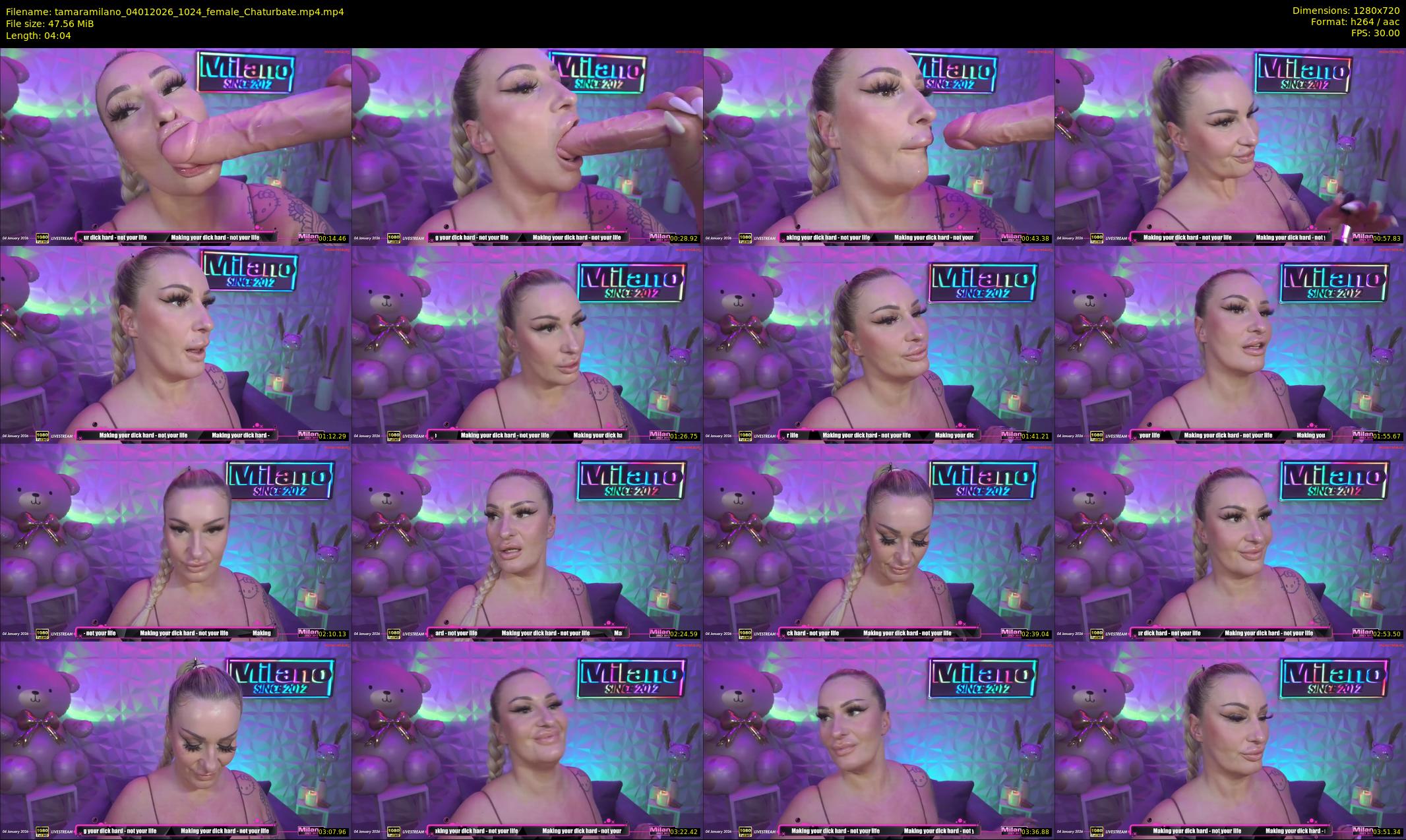 tamaramilano — 5 minute Chaturbate female cam show recording, 720p, Jan 4, 2026