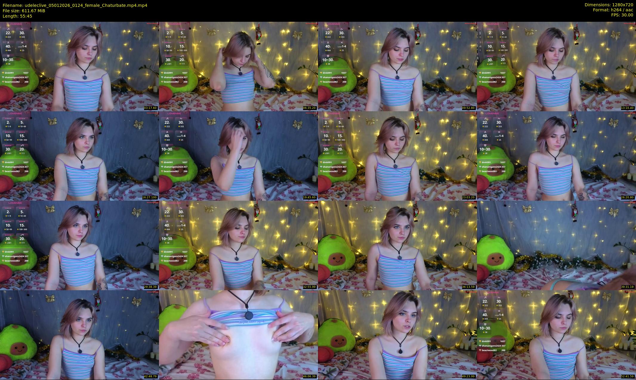 udeleclive — 56 minute Chaturbate female cam show recording, 720p, Jan 5, 2026