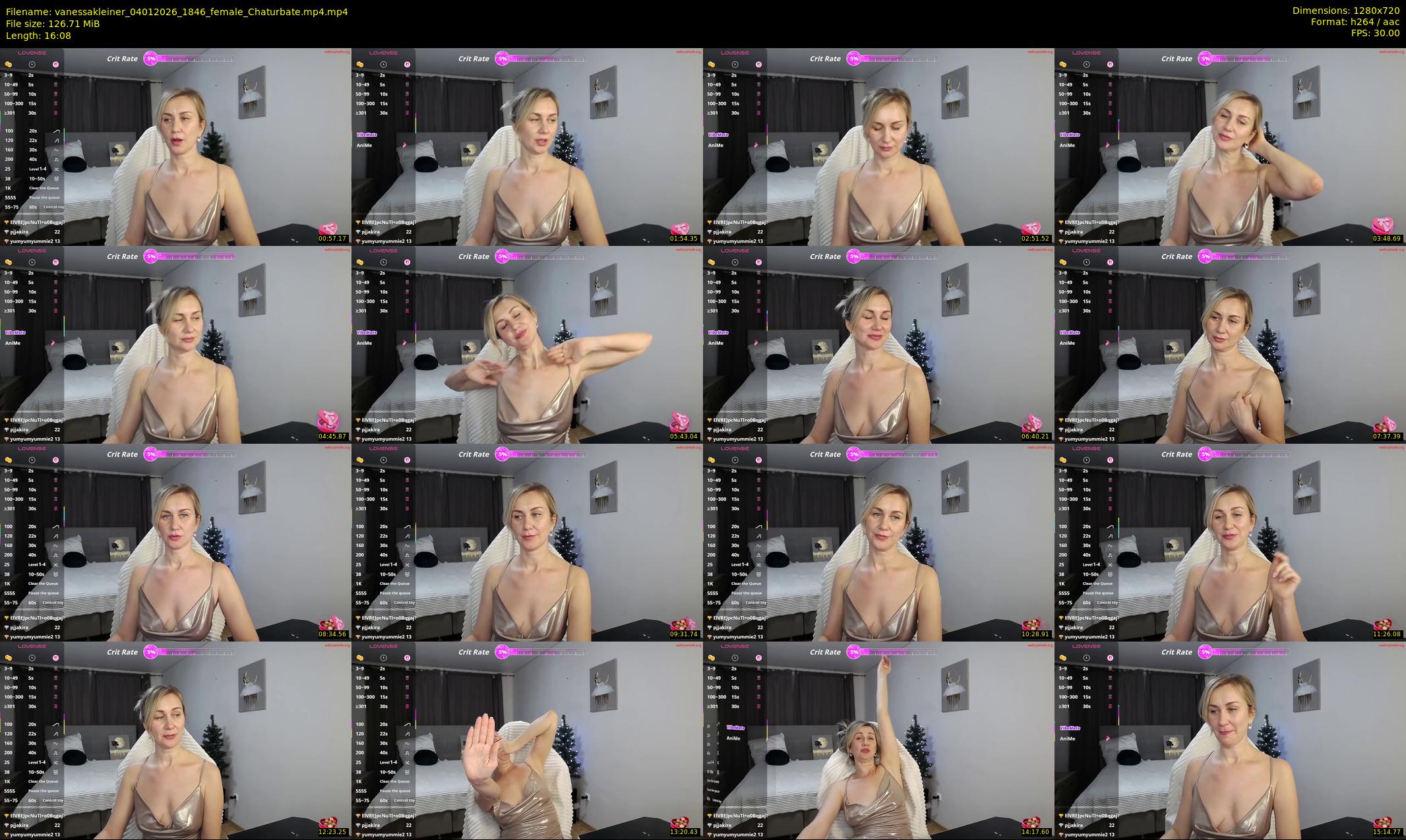 vanessakleiner — 17 minute Chaturbate female cam show recording, 720p, Jan 4, 2026