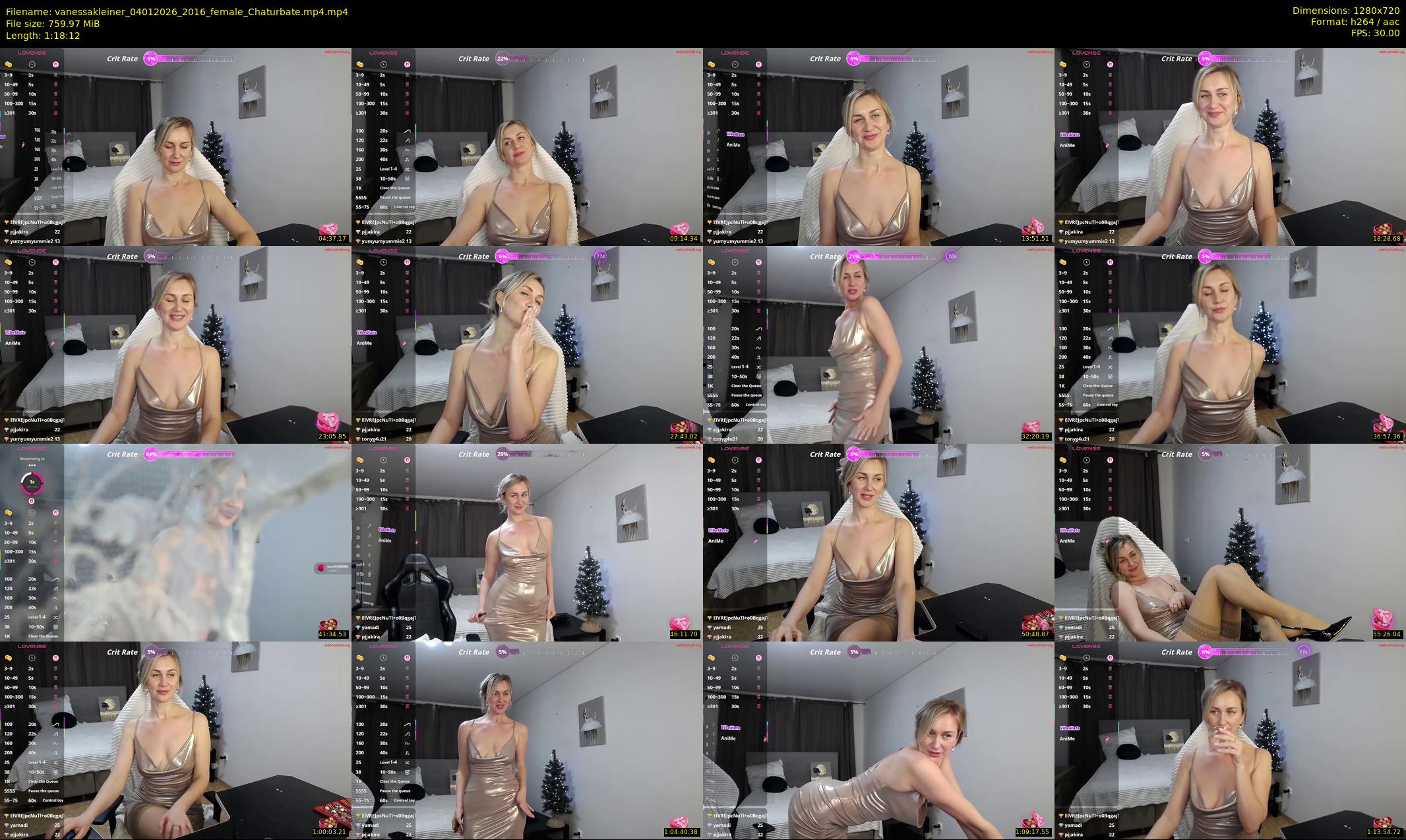 vanessakleiner — 79 minute Chaturbate female cam show recording, 720p, Jan 4, 2026