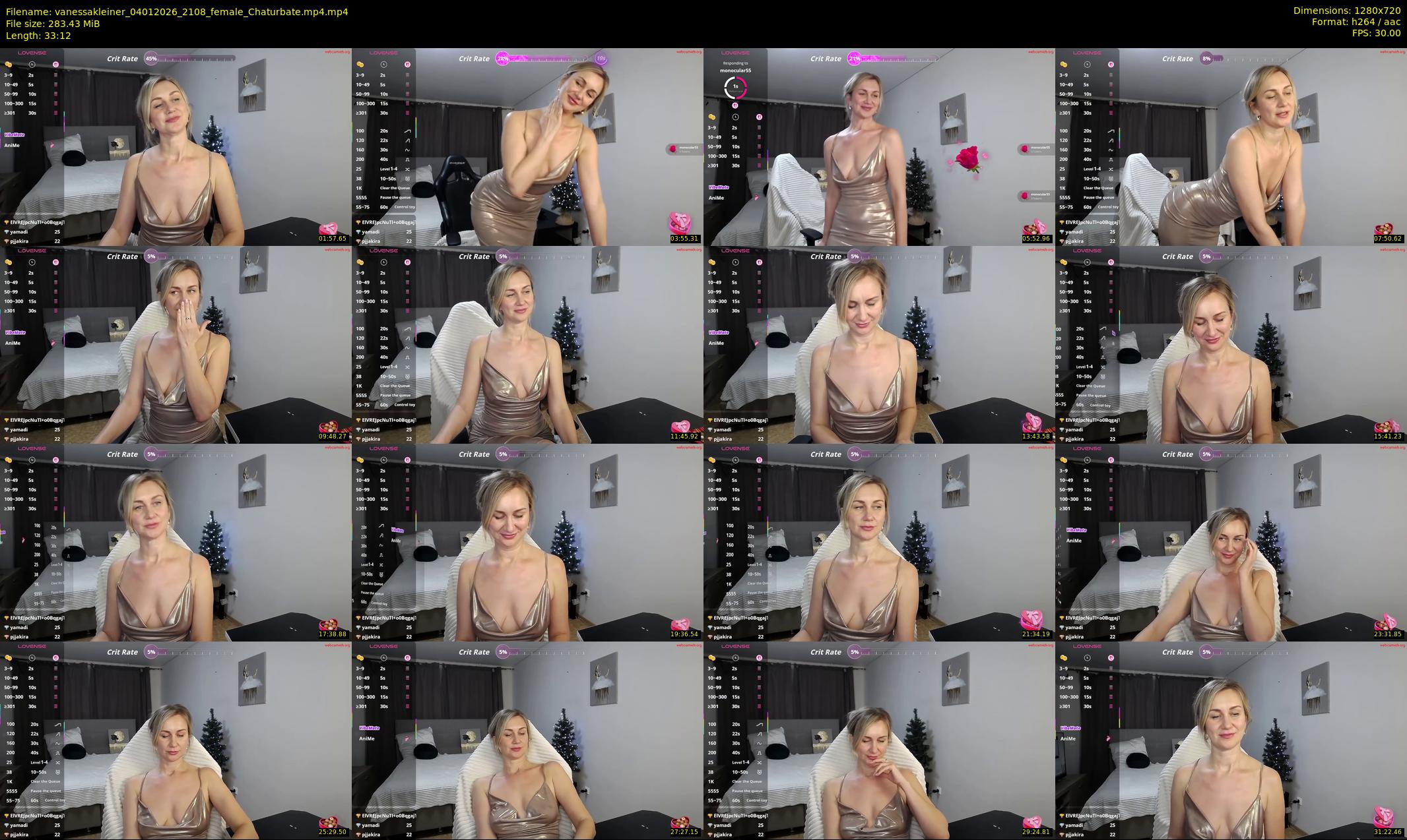 vanessakleiner — 34 minute Chaturbate female cam show recording, 720p, Jan 4, 2026