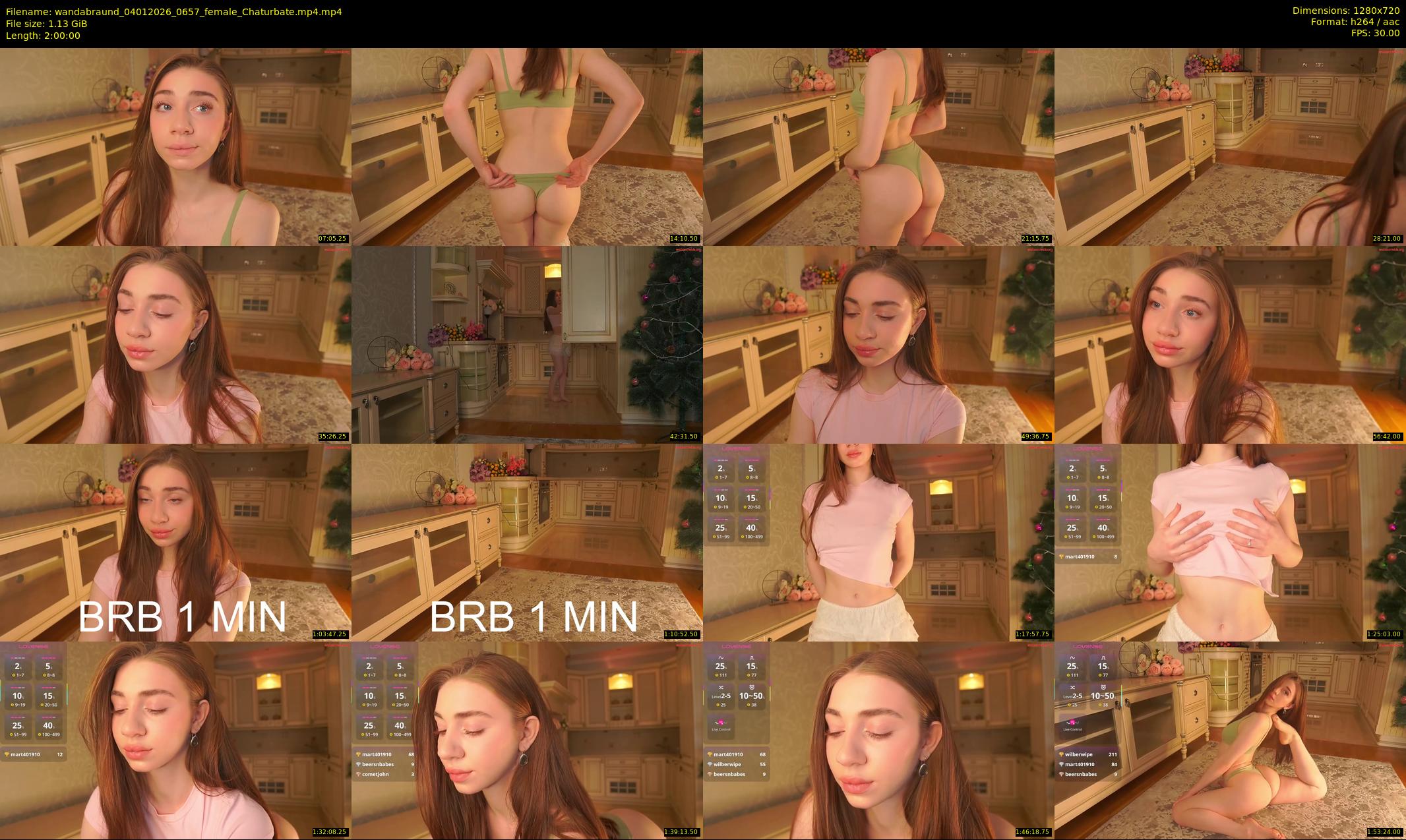 wandabraund — 120 minute Chaturbate female cam show recording, 720p, Jan 4, 2026