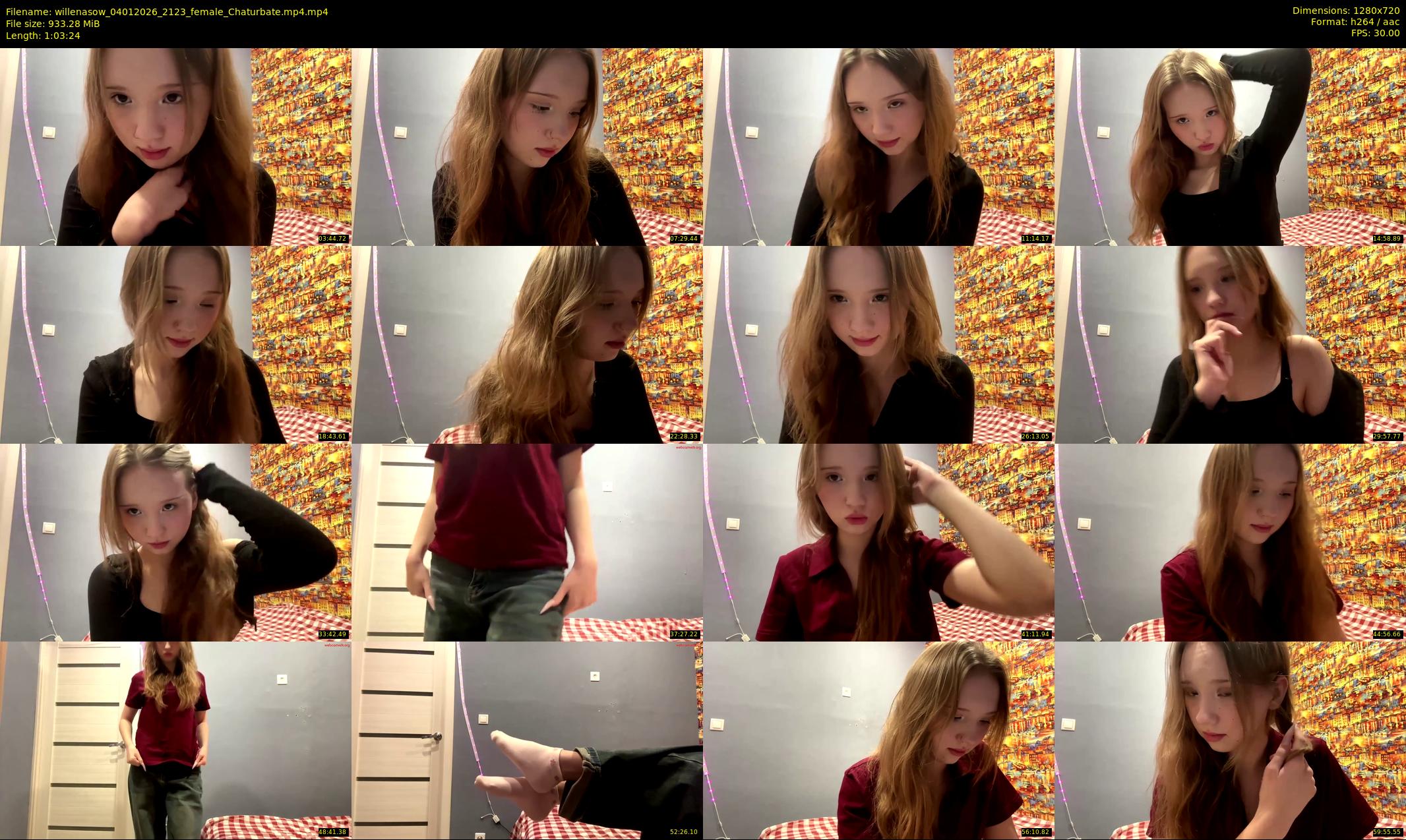 willenasow — 64 minute Chaturbate female cam show recording, 720p, Jan 4, 2026