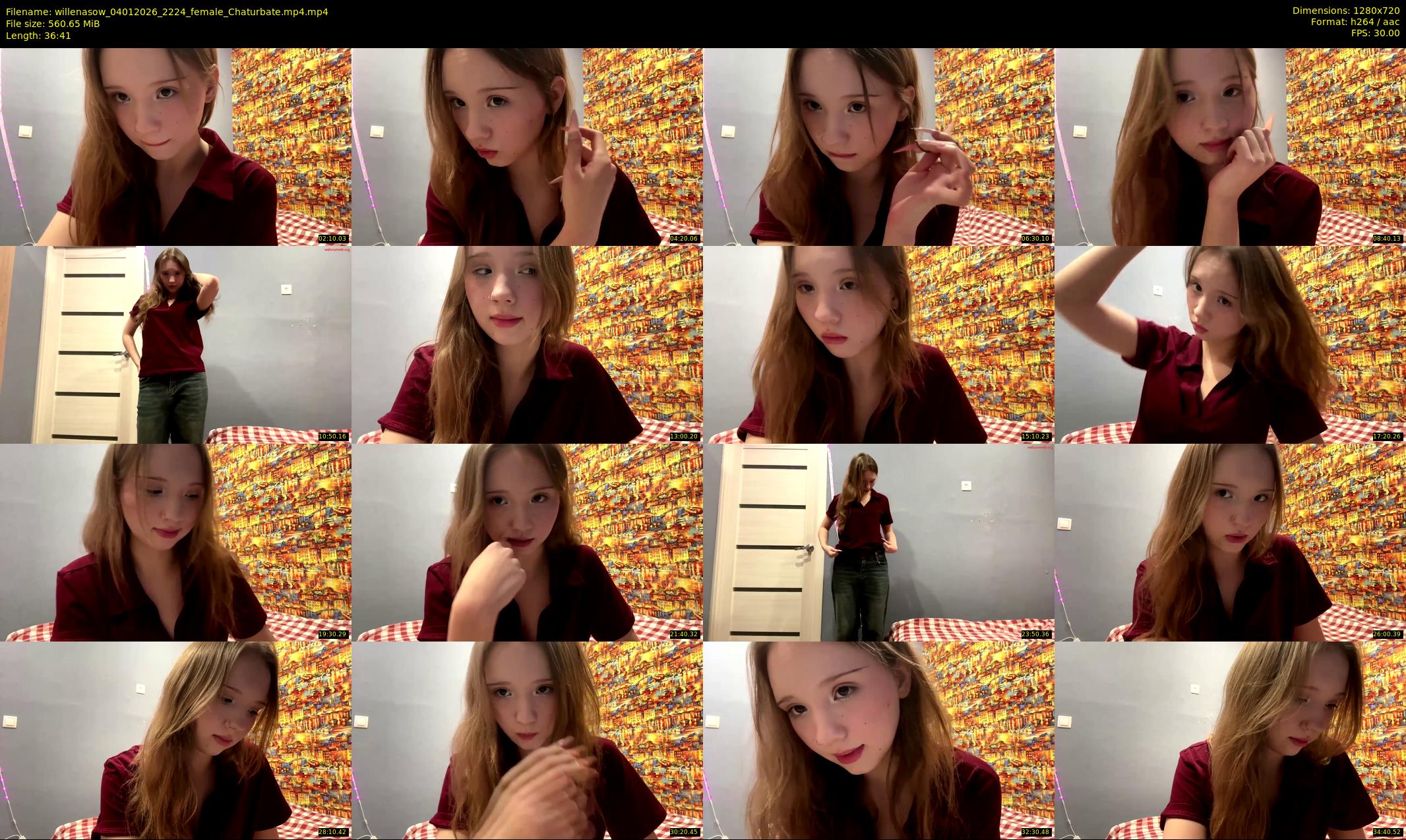 willenasow — 37 minute Chaturbate female cam show recording, 720p, Jan 4, 2026