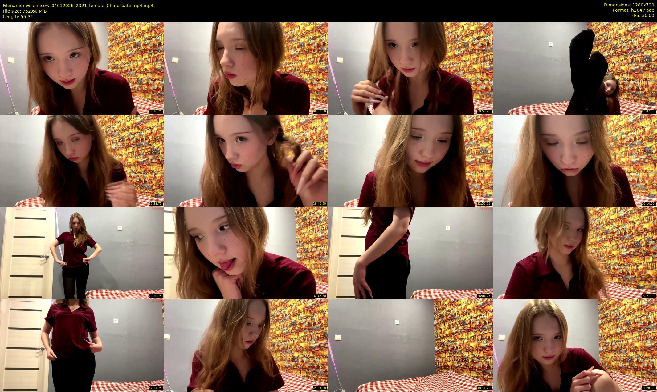willenasow — 56 minute Chaturbate female cam show recording, 720p, Jan 4, 2026