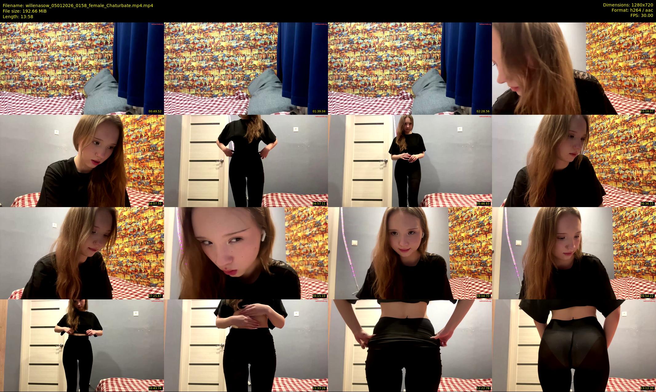 willenasow — 14 minute Chaturbate female cam show recording, 720p, Jan 5, 2026