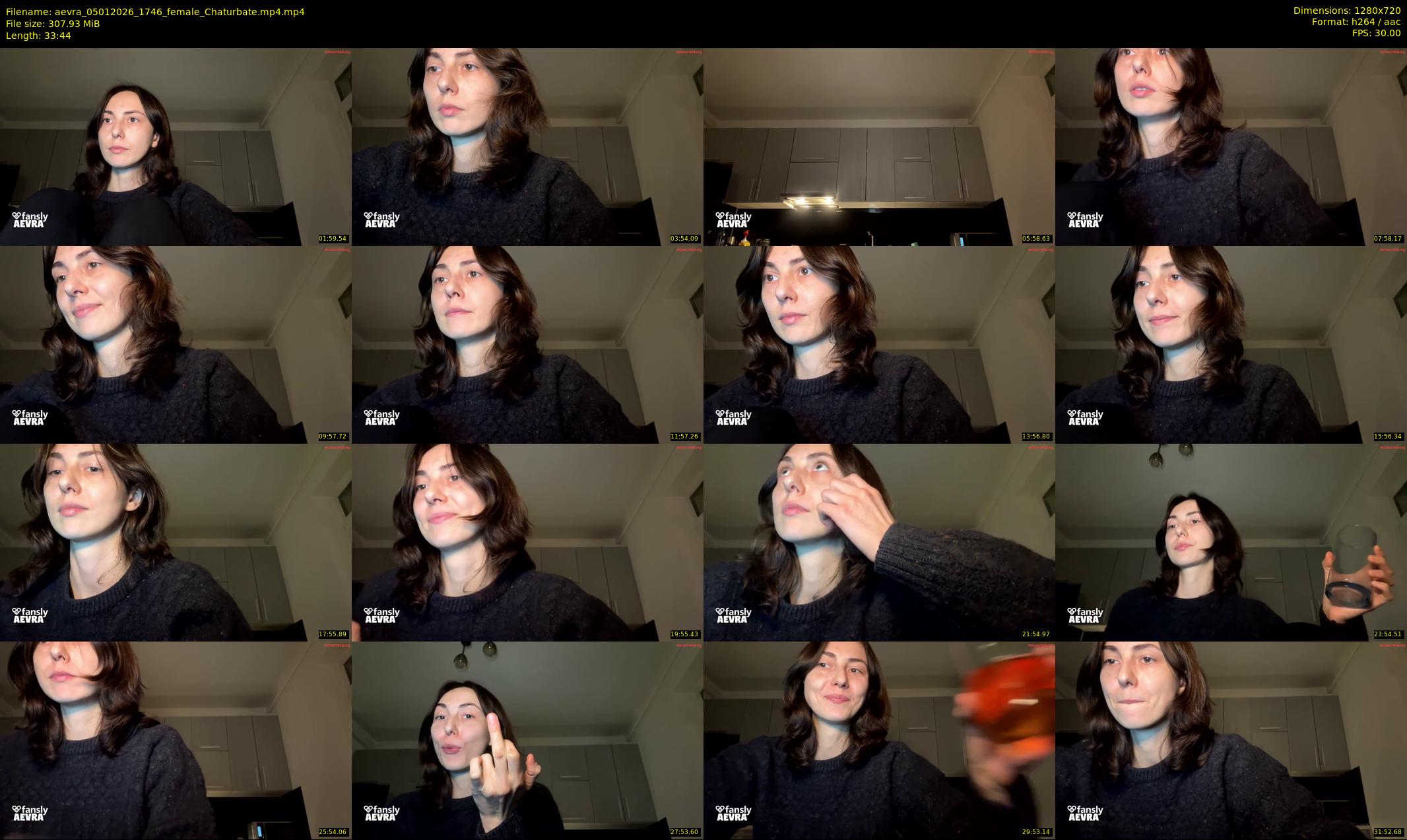 aevra — 34 minute Chaturbate female cam show recording, 720p, Jan 5, 2026