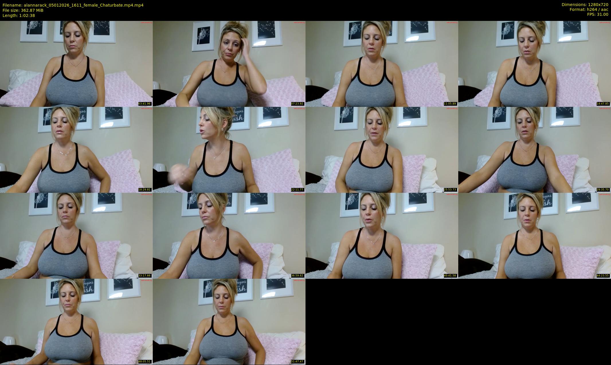 alannarack — 63 minute Chaturbate female cam show recording, 720p, Jan 5, 2026
