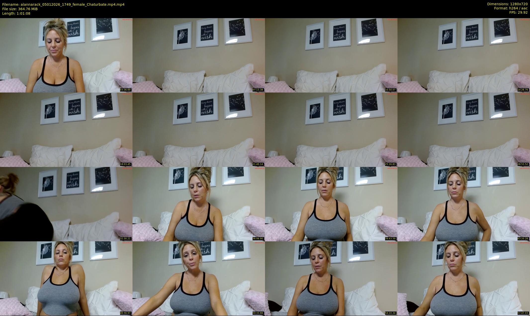 alannarack — 62 minute Chaturbate female cam show recording, 720p, Jan 5, 2026