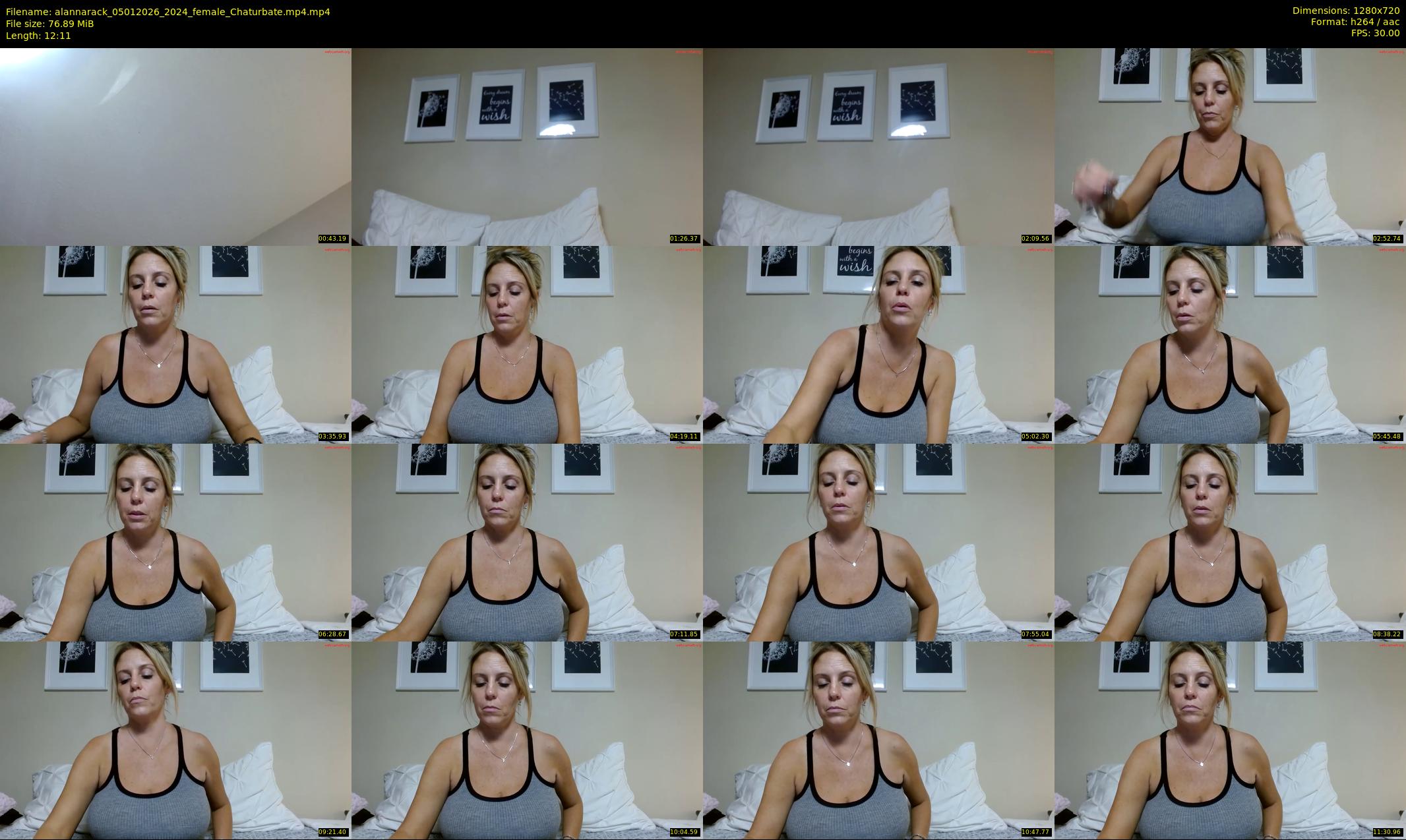 alannarack — 13 minute Chaturbate female cam show recording, 720p, Jan 5, 2026