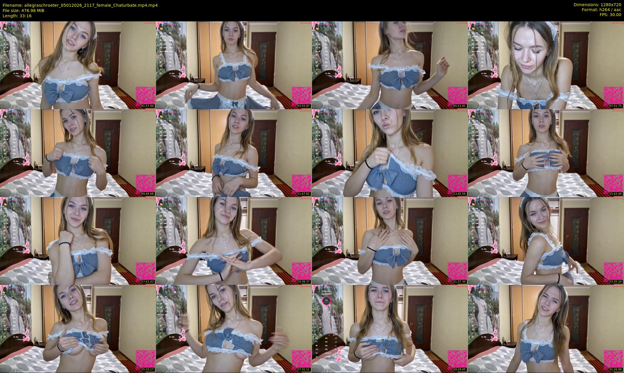 allegraschroeter — 34 minute Chaturbate female cam show recording, 720p, Jan 5, 2026