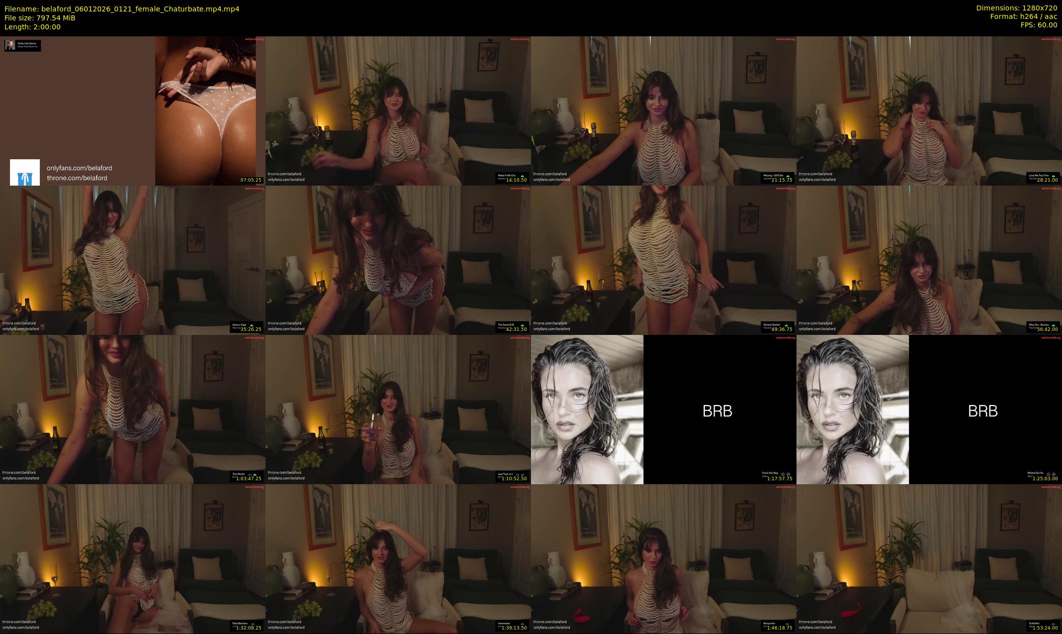belaford — 120 minute Chaturbate female cam show recording, 720p, Jan 6, 2026