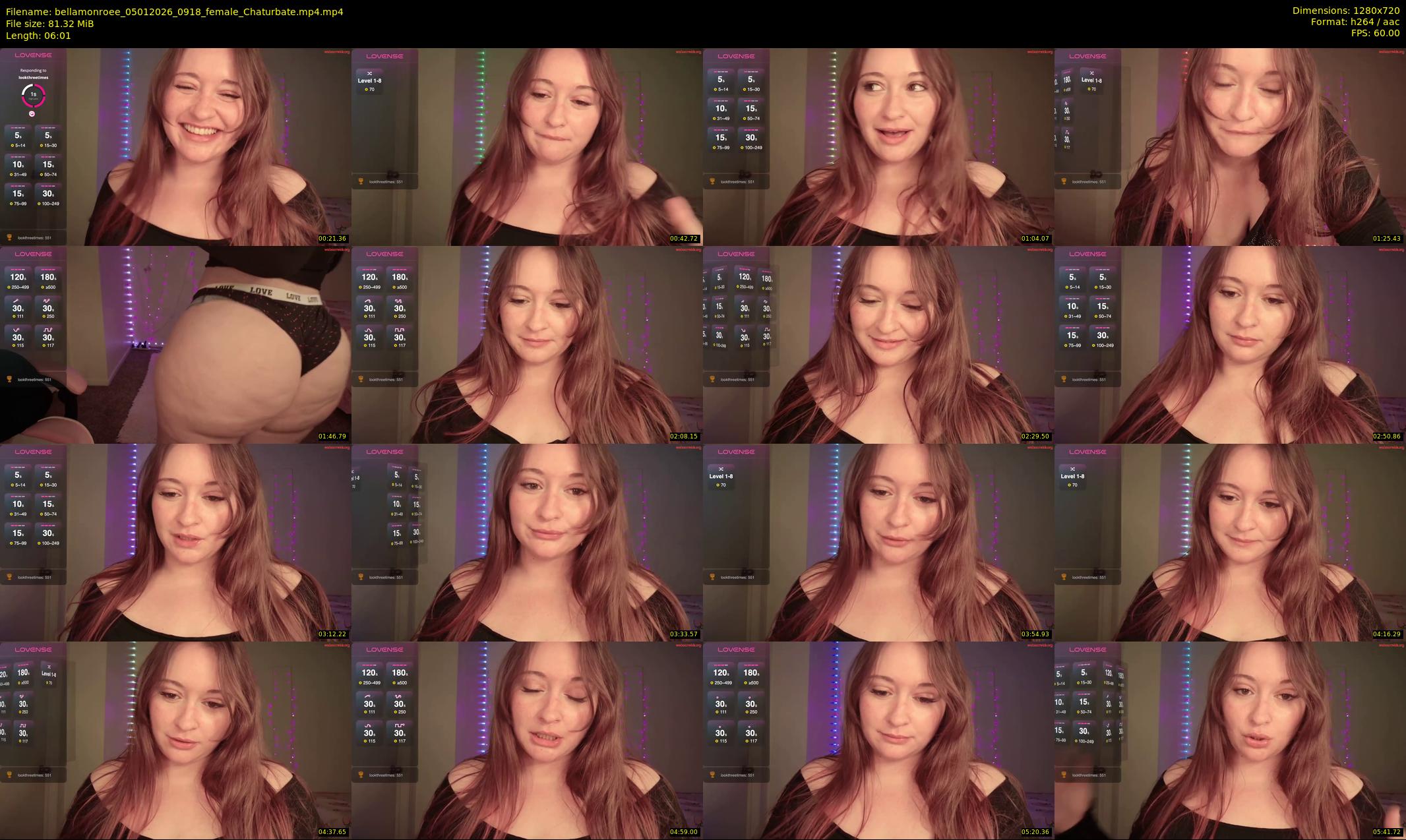 bellamonroee — 7 minute Chaturbate female cam show recording, 720p, Jan 5, 2026