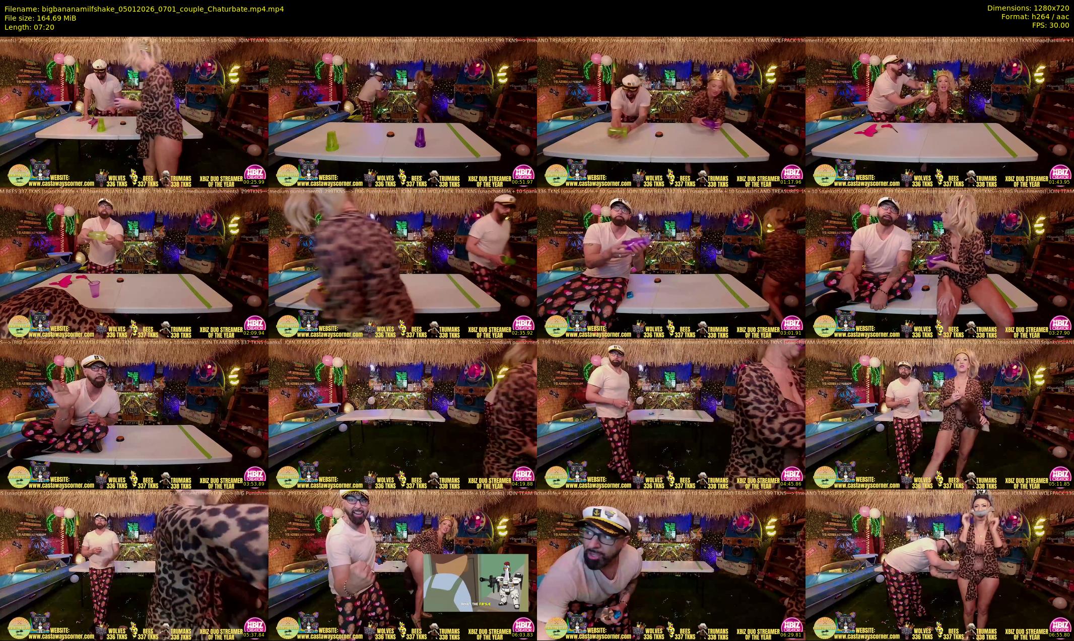 bigbananamilfshake — 8 minute Chaturbate couple cam show recording, 720p, Jan 5, 2026