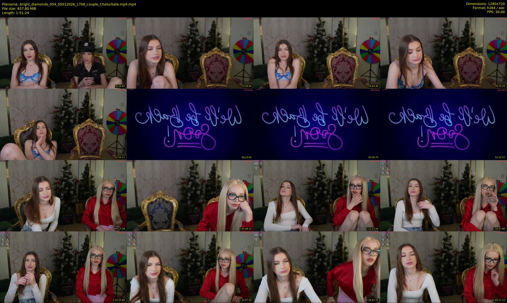bright_diamonds_054 — 112 minute Chaturbate couple cam show recording, 720p, Jan 5, 2026