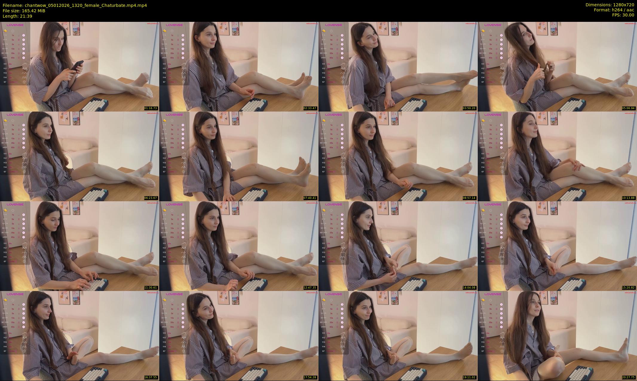 chantwow — 22 minute Chaturbate female cam show recording, 720p, Jan 5, 2026