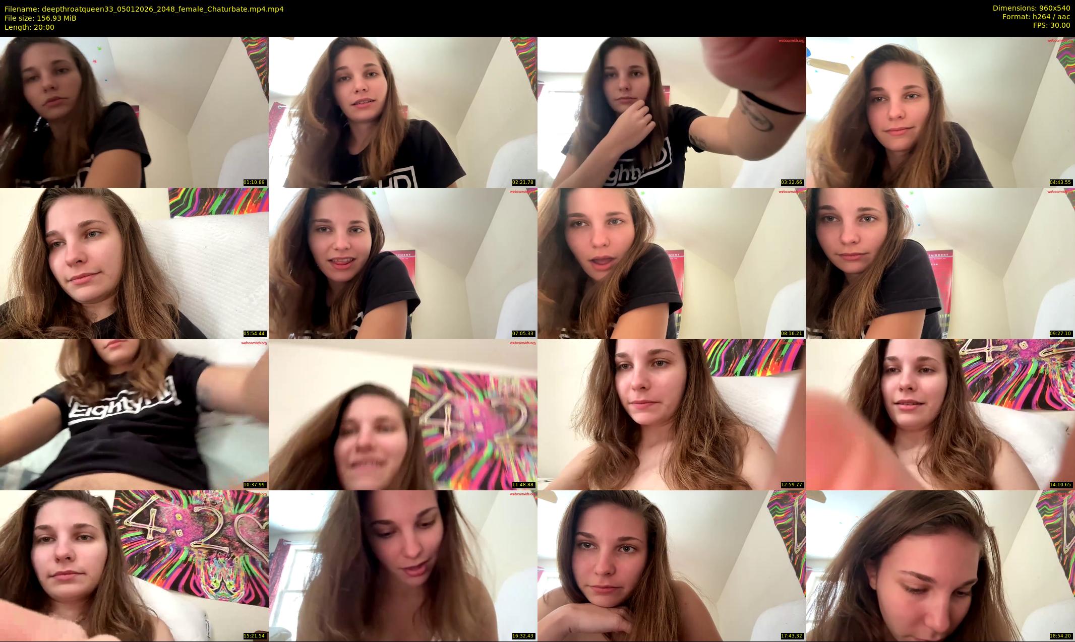deepthroatqueen33 — 20 minute Chaturbate female cam show recording, 480p, Jan 5, 2026