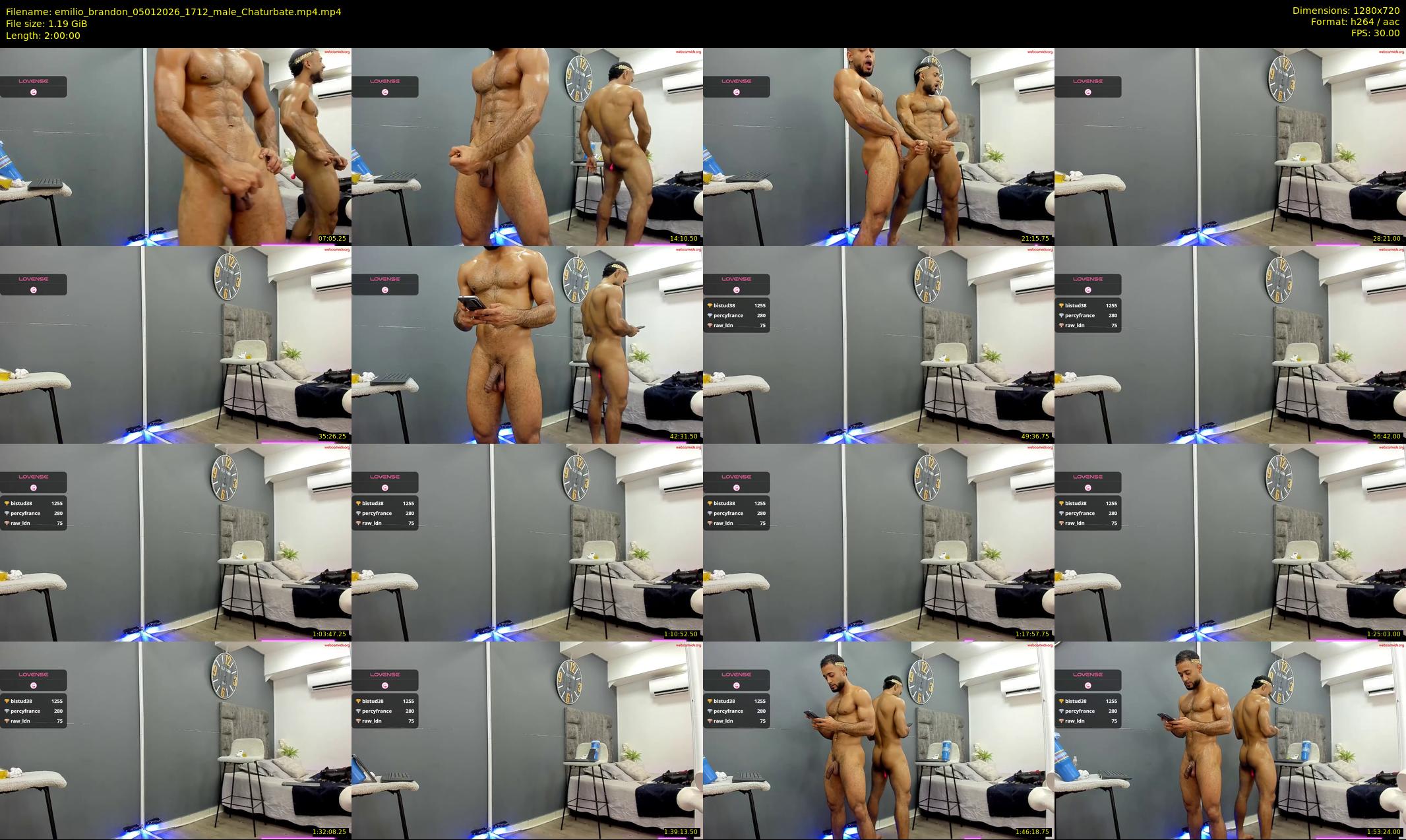 emilio_brandon — 120 minute Chaturbate male cam show recording, 720p, Jan 5, 2026