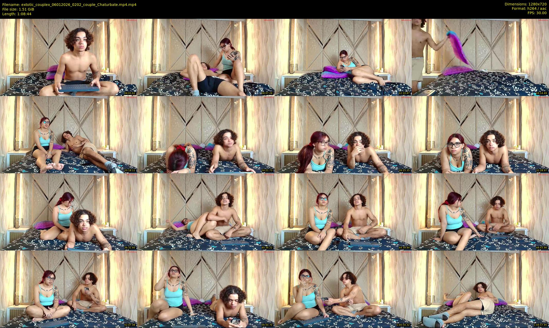extotic_couplex — 69 minute Chaturbate couple cam show recording, 720p, Jan 6, 2026