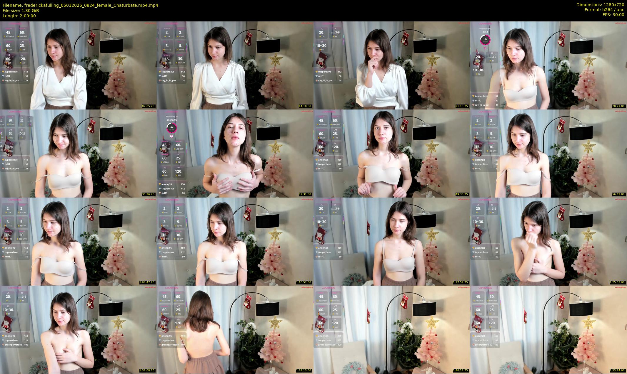 frederickafulling — 120 minute Chaturbate female cam show recording, 720p, Jan 5, 2026