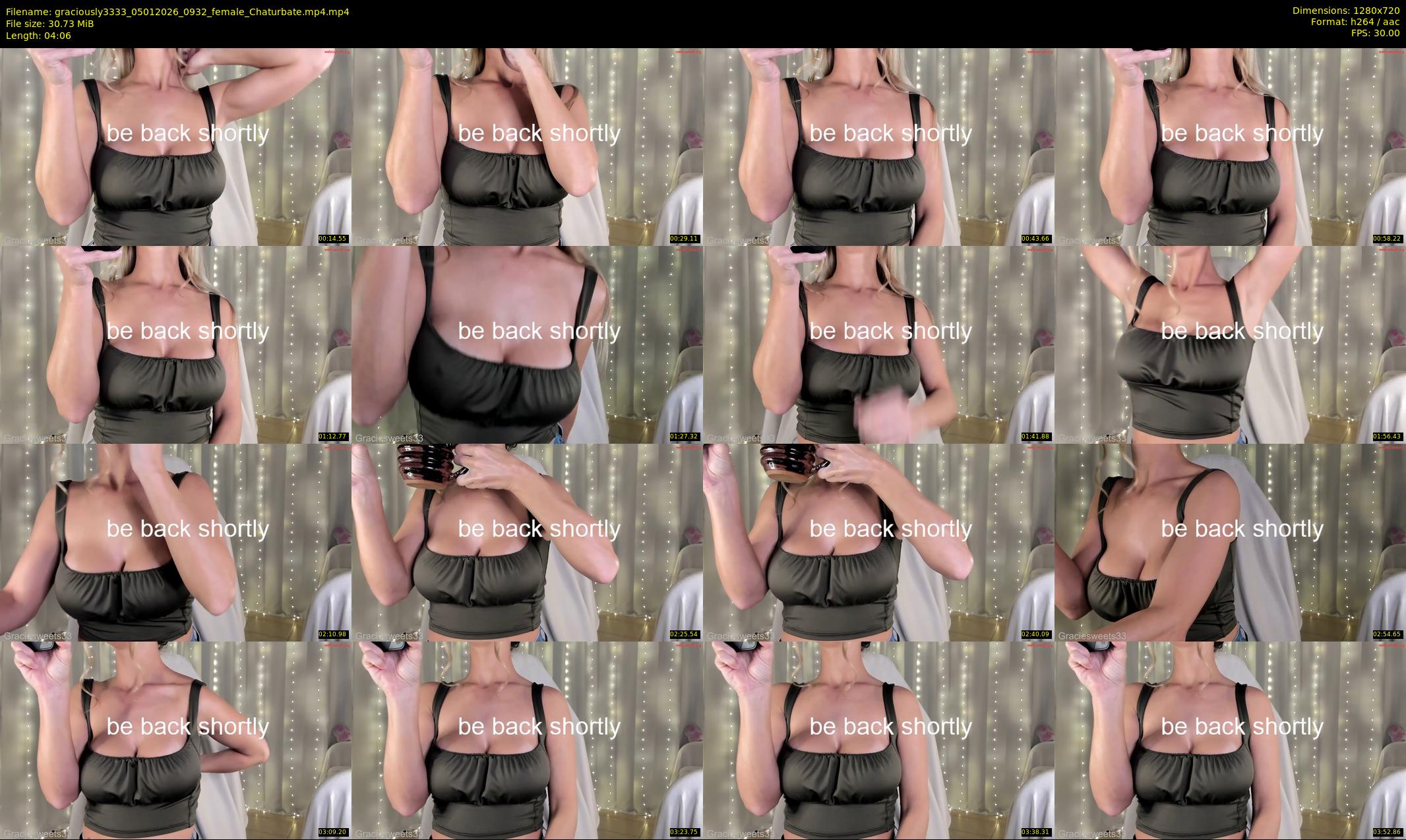 graciously3333 — 5 minute Chaturbate female cam show recording, 720p, Jan 5, 2026