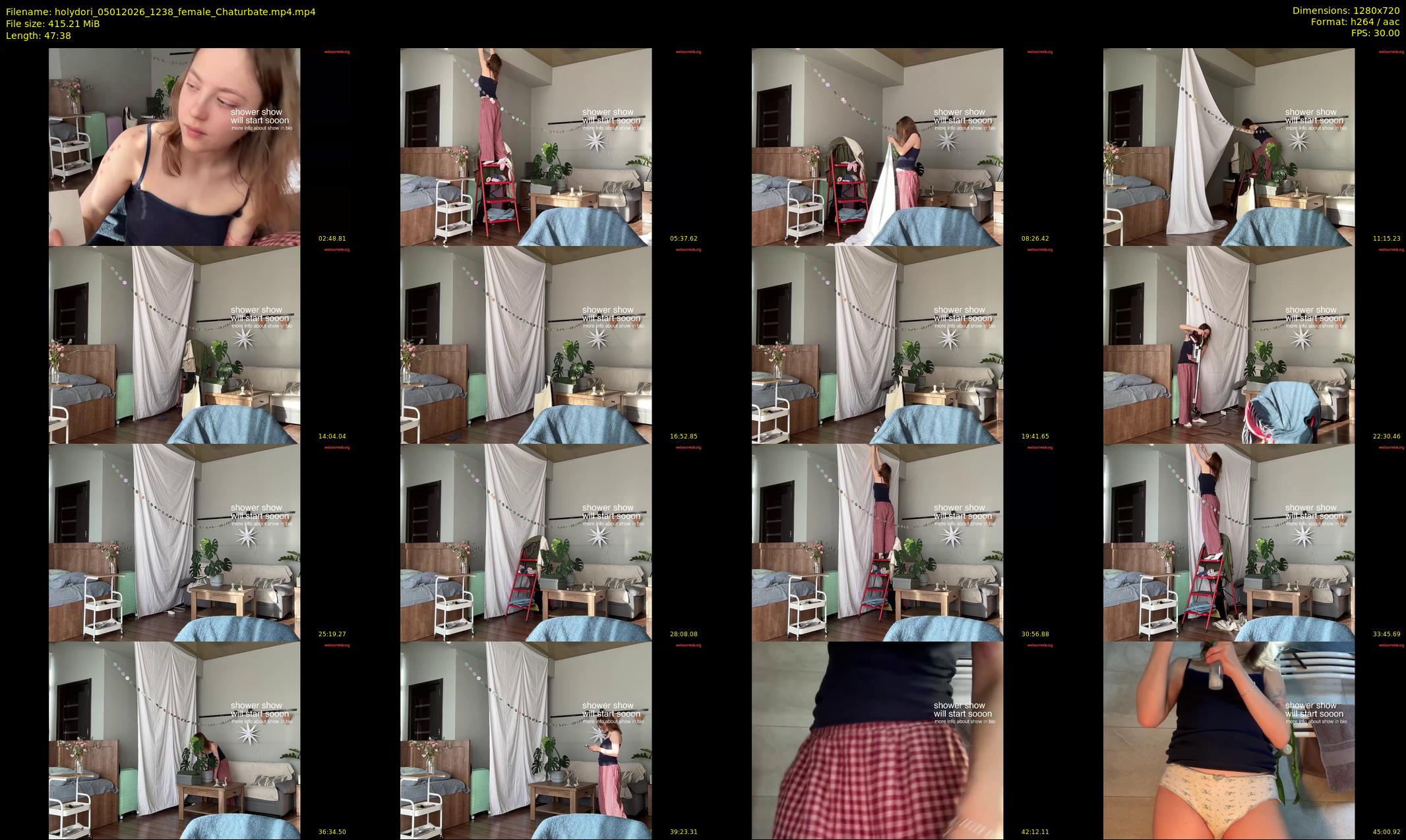 holydori — 48 minute Chaturbate female cam show recording, 720p, Jan 5, 2026