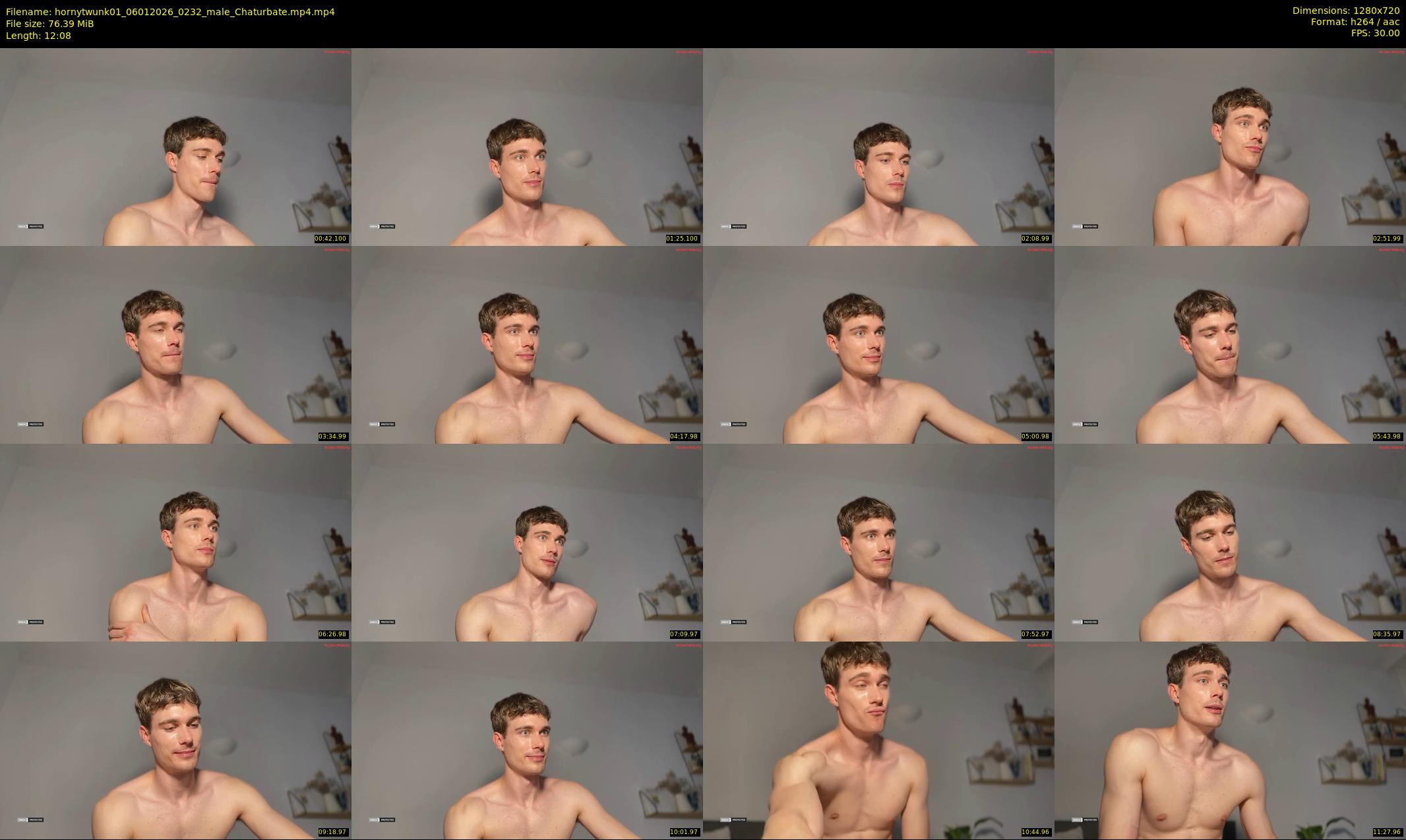 hornytwunk01 — 13 minute Chaturbate male cam show recording, 720p, Jan 6, 2026