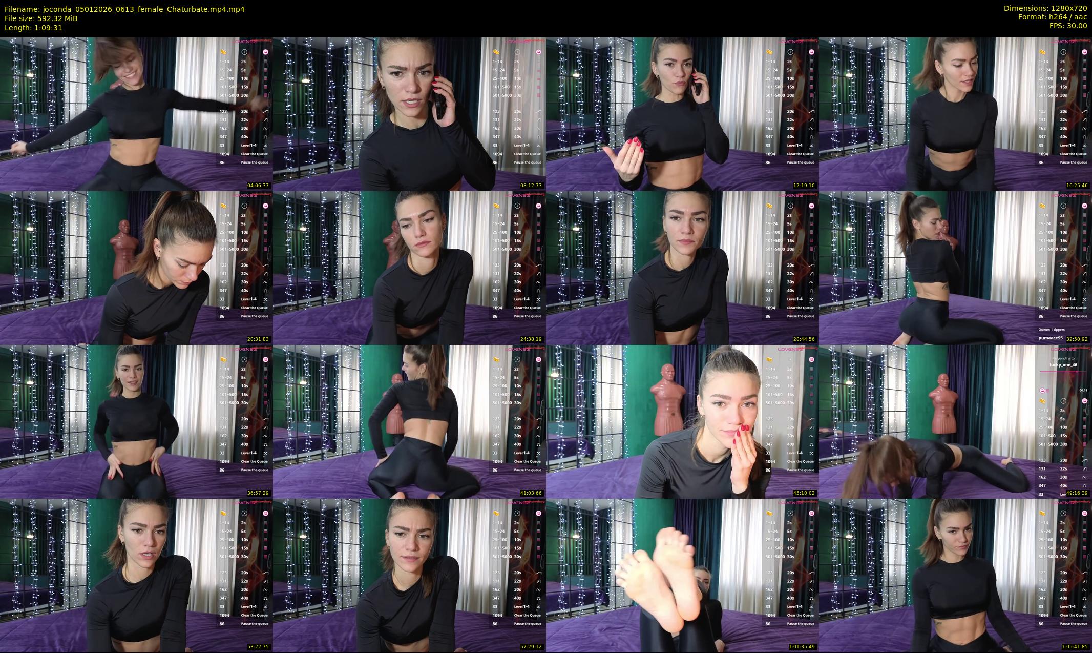 joconda — 70 minute Chaturbate female cam show recording, 720p, Jan 5, 2026