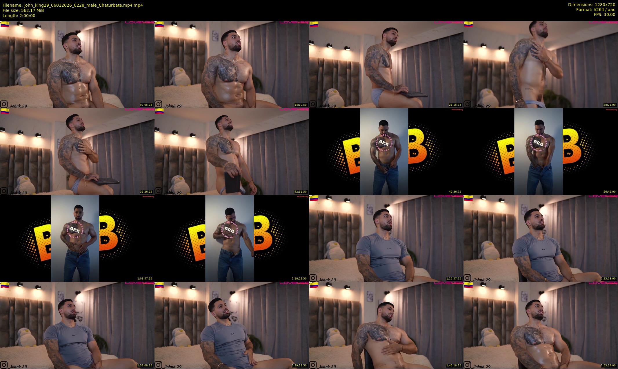 john_king29 — 120 minute Chaturbate male cam show recording, 720p, Jan 6, 2026