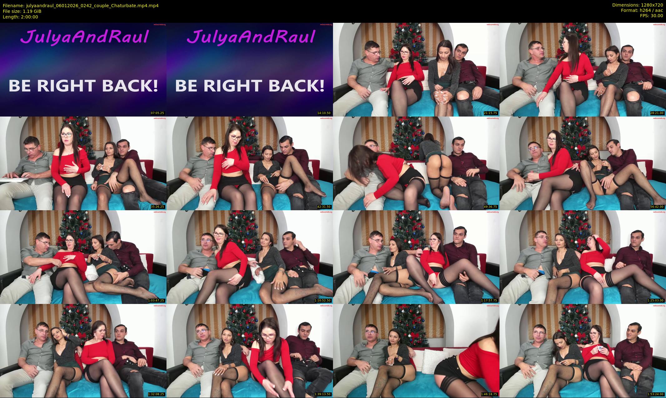 julyaandraul — 120 minute Chaturbate couple cam show recording, 720p, Jan 6, 2026