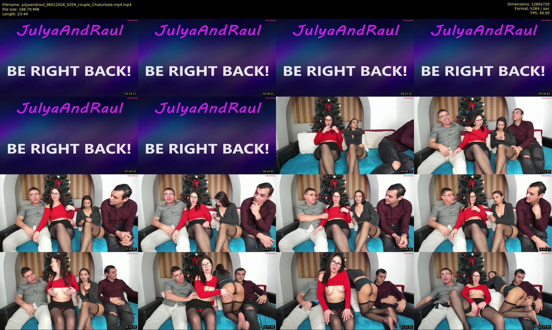 julyaandraul — 24 minute Chaturbate couple cam show recording, 720p, Jan 6, 2026