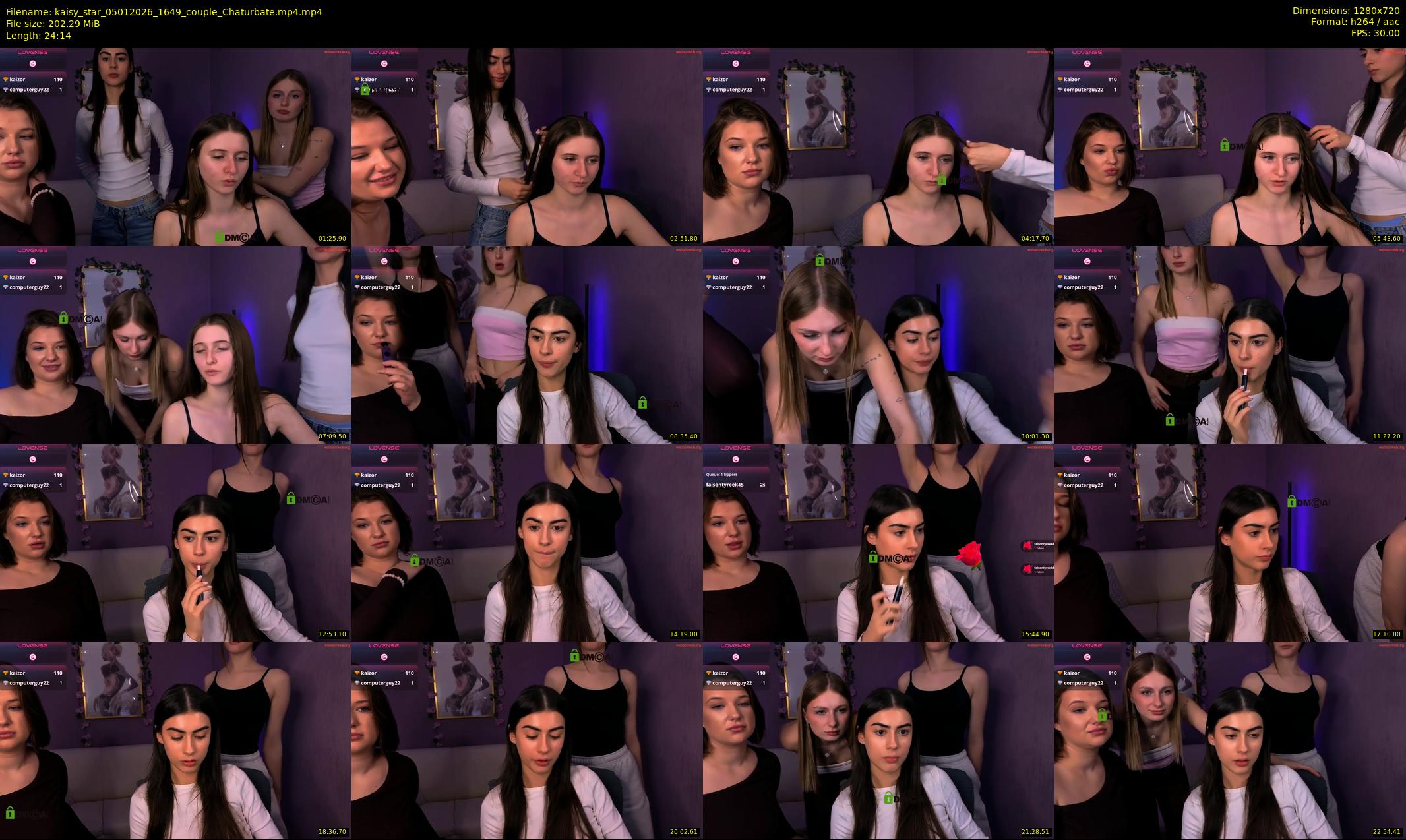 kaisy_star — 25 minute Chaturbate female cam show recording, 720p, Jan 5, 2026