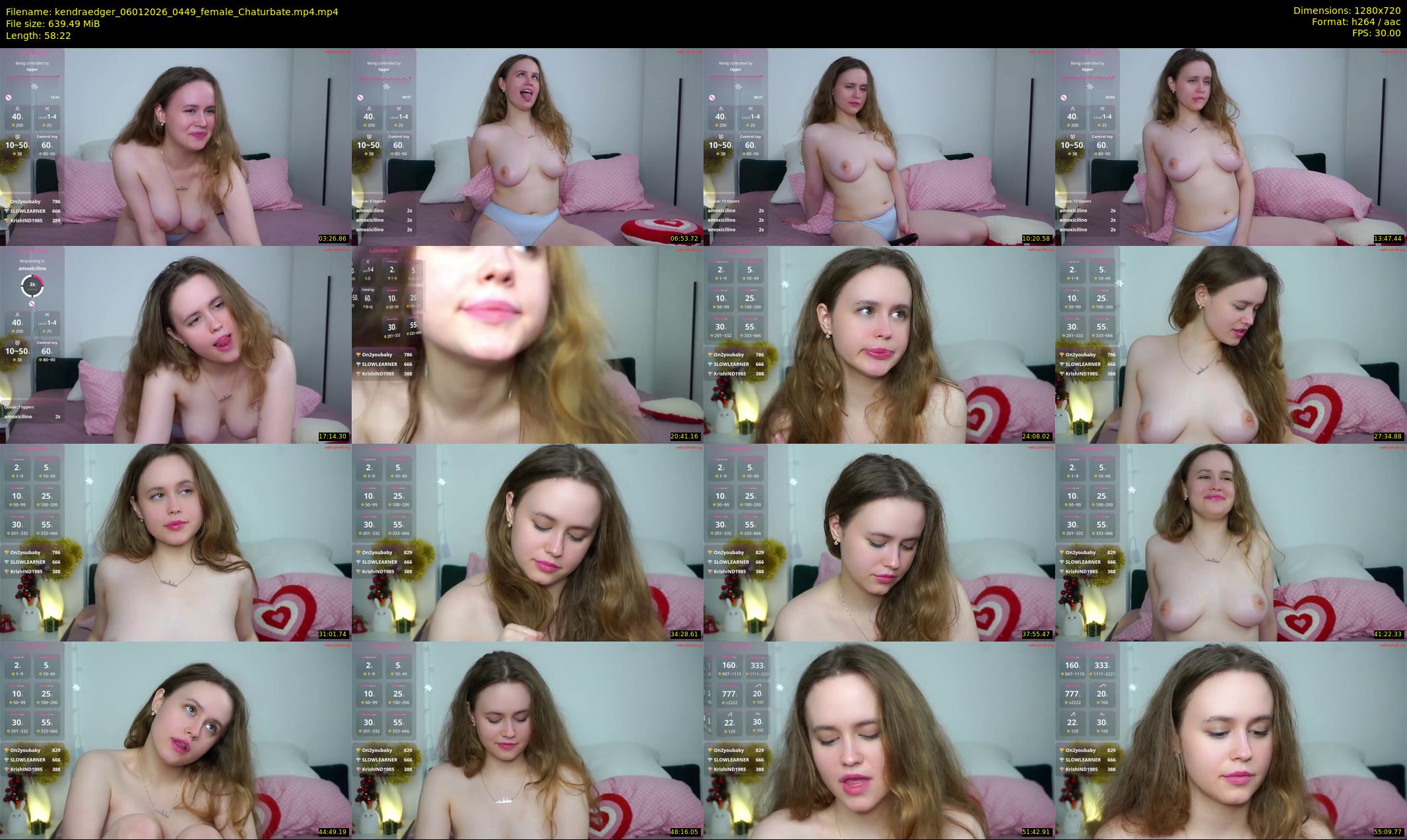 kendraedger — 59 minute Chaturbate female cam show recording, 720p, Jan 6, 2026